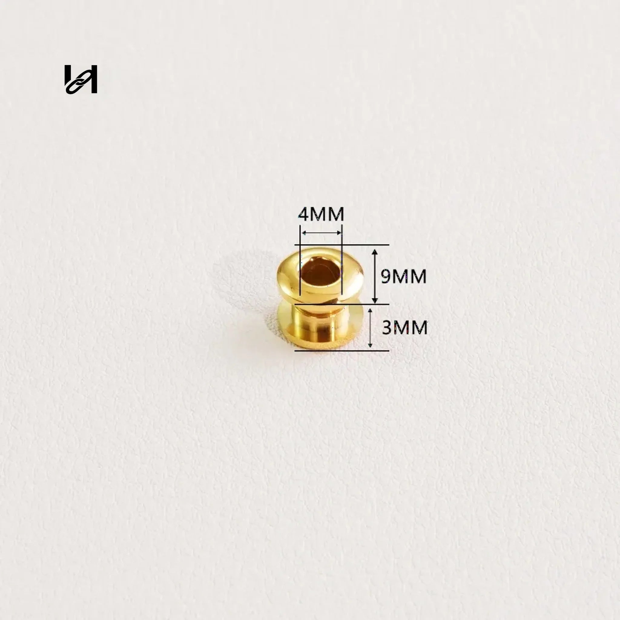 Stainless Steel Eyelet Metal Grommet-Lathe parts - 4mm-1pcs / gold - hardware