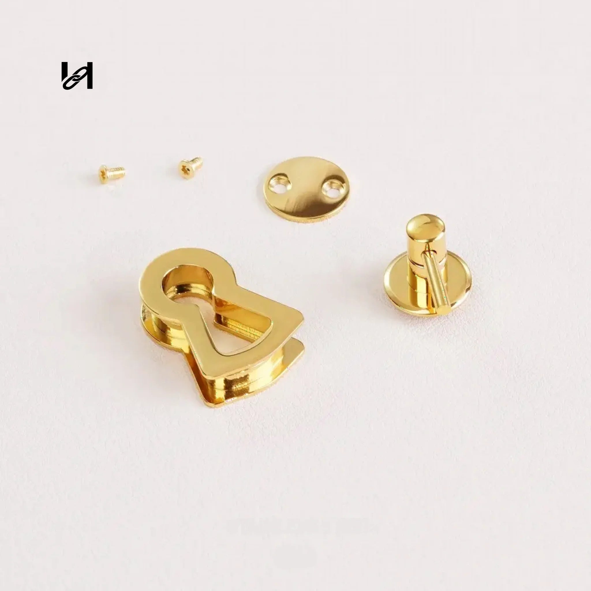 Stainless steel fishbone swivel lock - Gold - hardware
