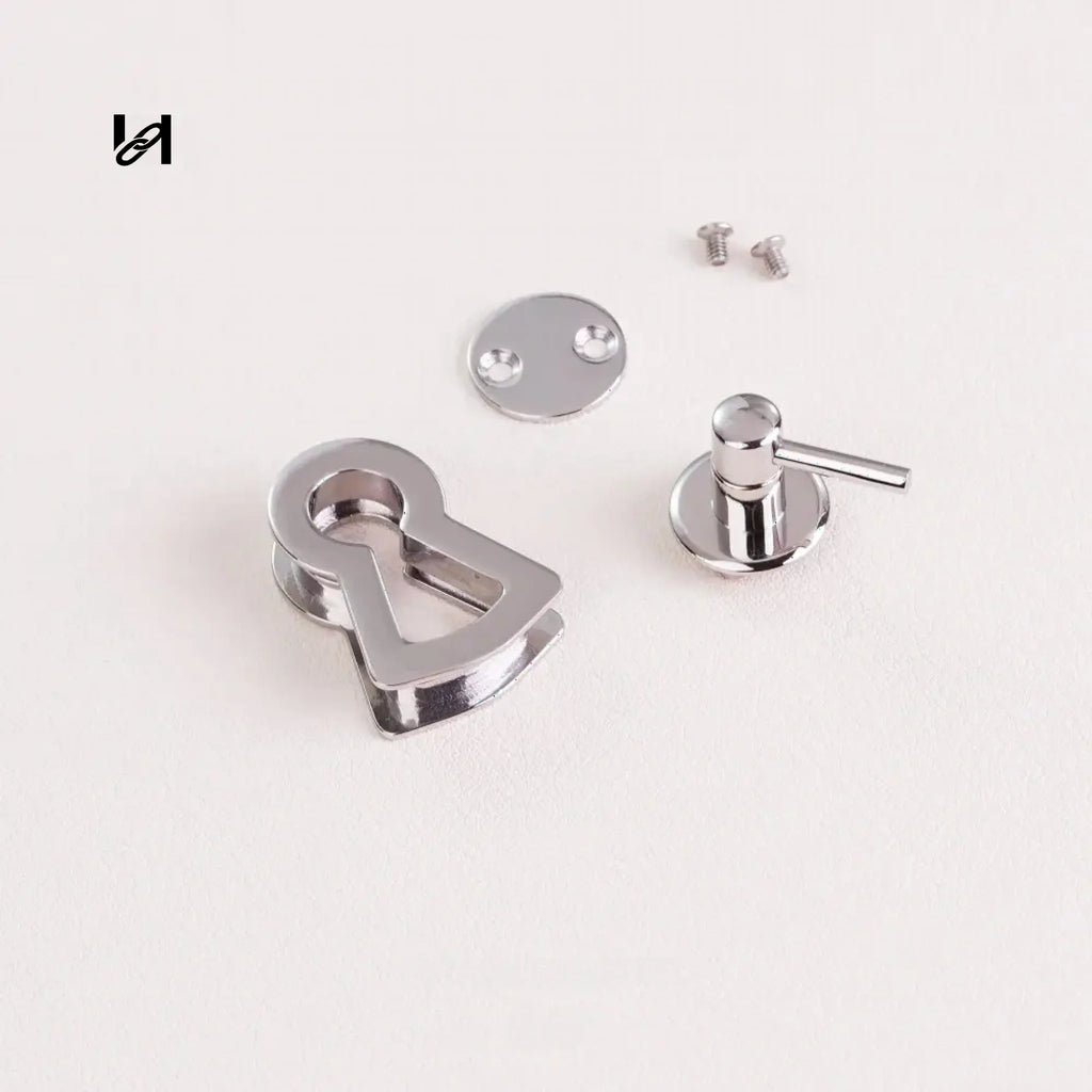Stainless steel fishbone swivel lock - Silver - hardware