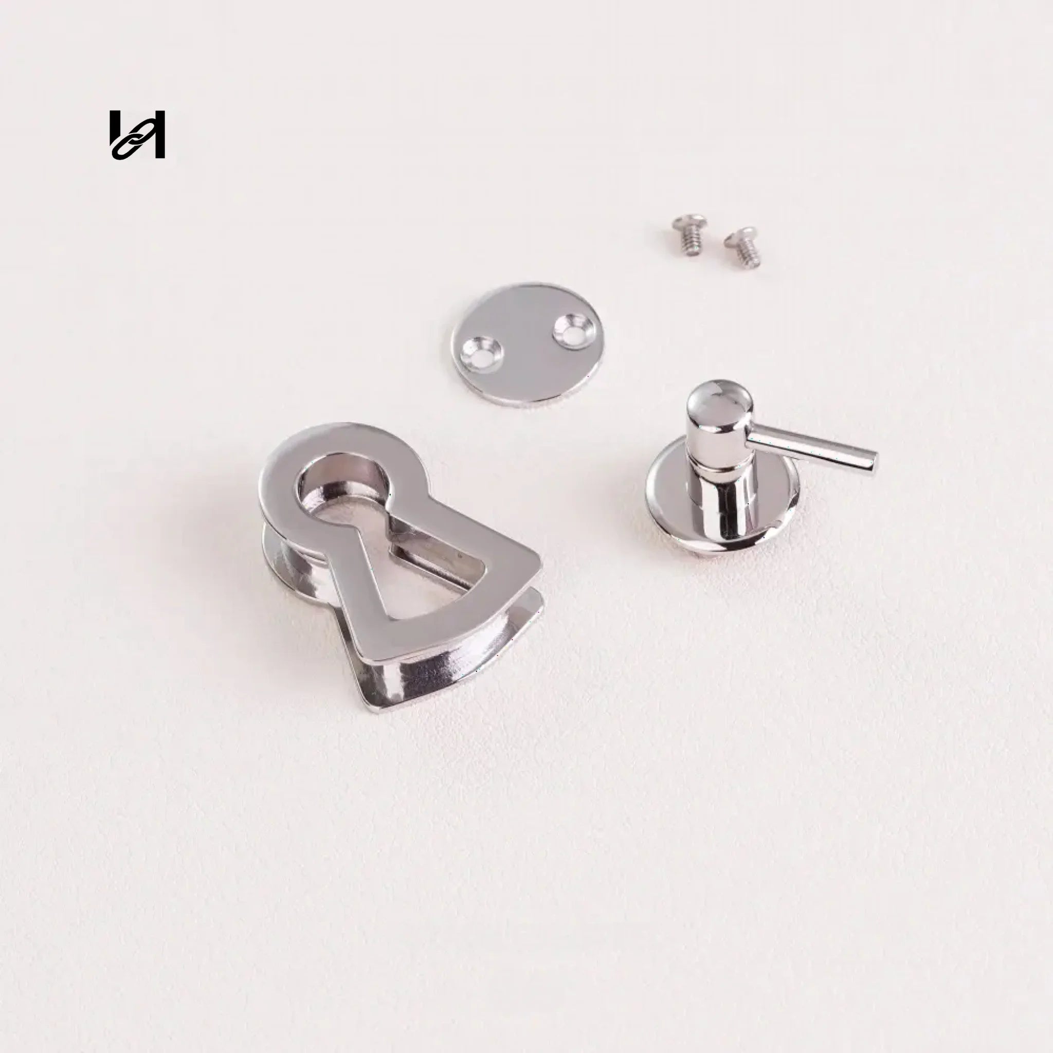 Stainless steel fishbone swivel lock - Silver - hardware