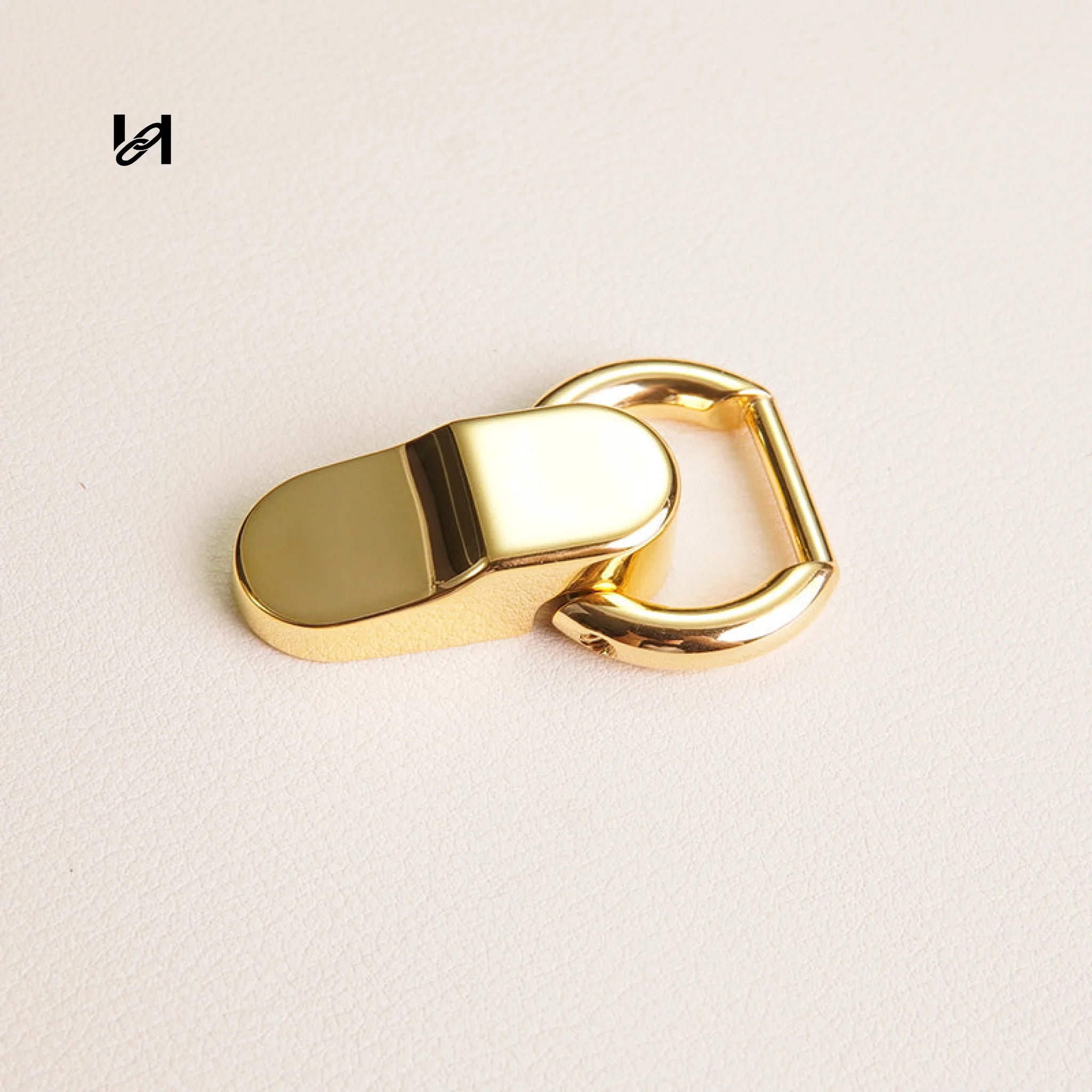 Stainless Steel Handle Holder Connectors (Pair) - Zinc alloy（2PCS) / Gold - hardware