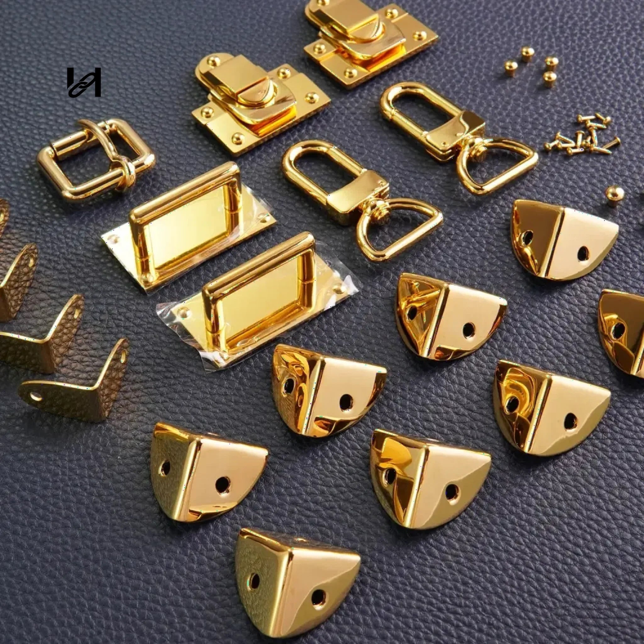 Jewelry Box Kit - Gold Arch Style Hardware Set + Wood Frame - hardware