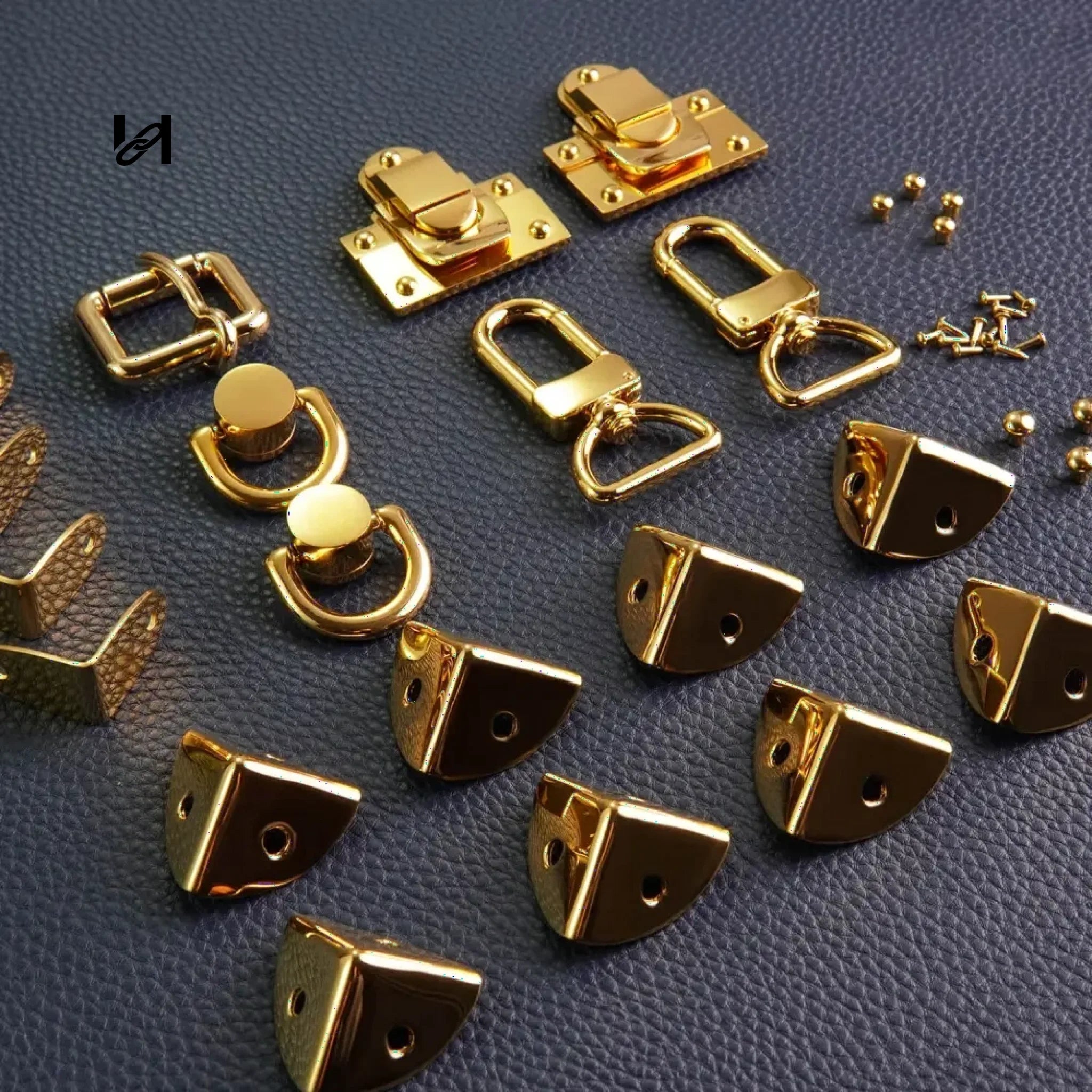 Jewelry Box Kit - Gold Bell Style Hardware Set + Wood Frame - hardware