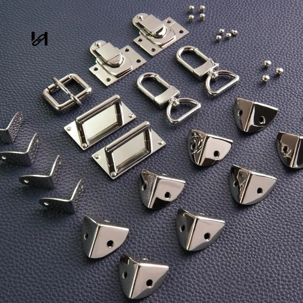 Jewelry Box Kit - Silver Arch Style Hardware Set + Wood Frame - hardware