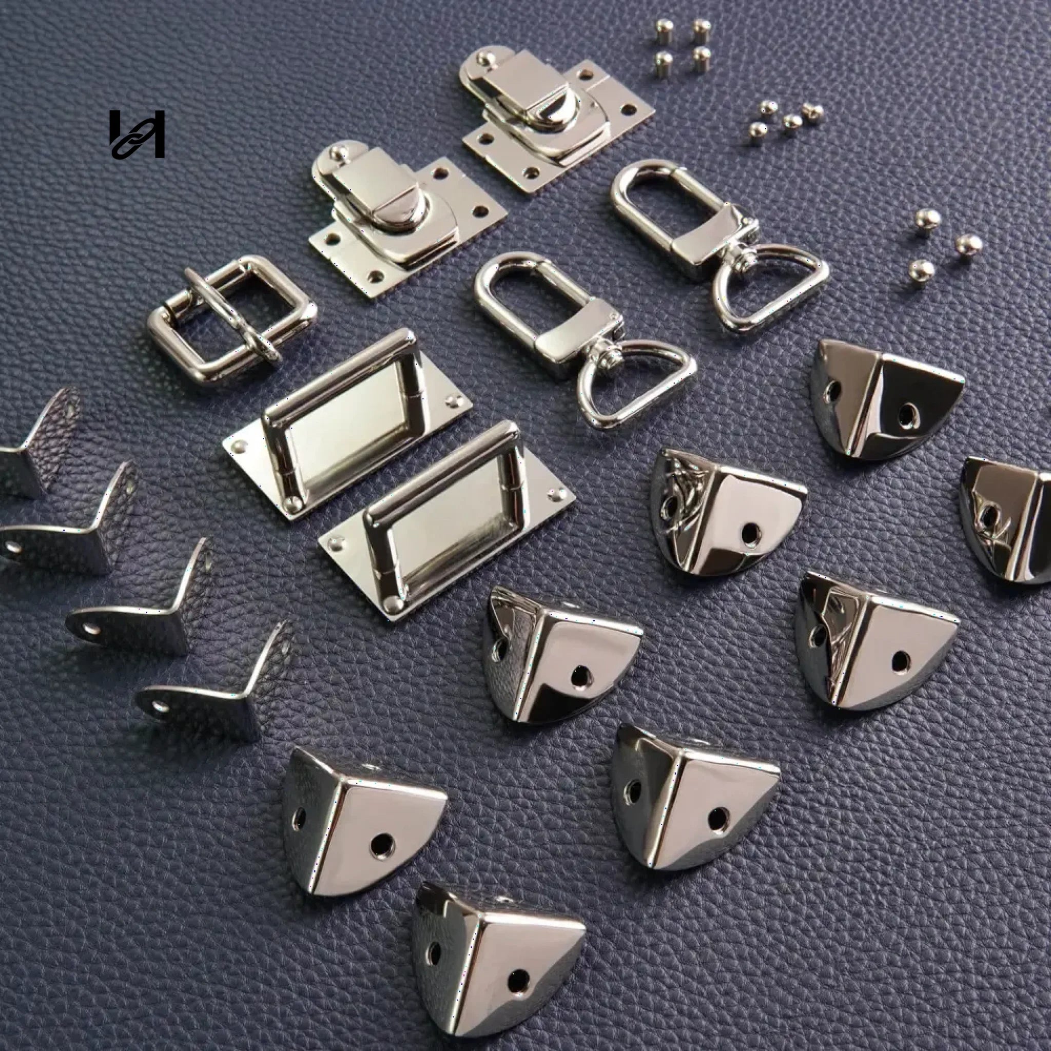 Jewelry Box Kit - Silver Arch Style Hardware Set + Wood Frame - hardware