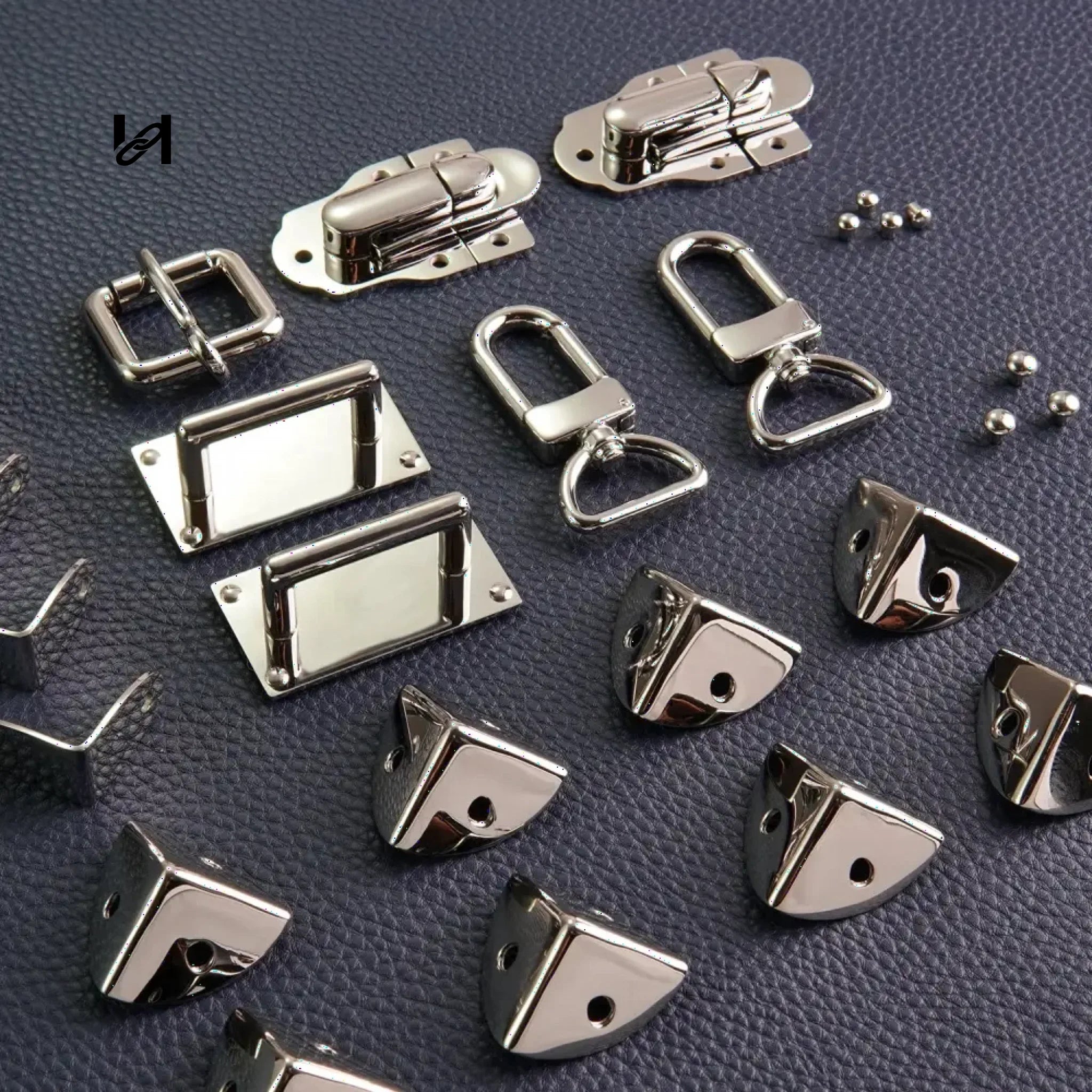 Jewelry Box Kit II - Silver Arch Style Hardware Set + Wood Frame - hardware