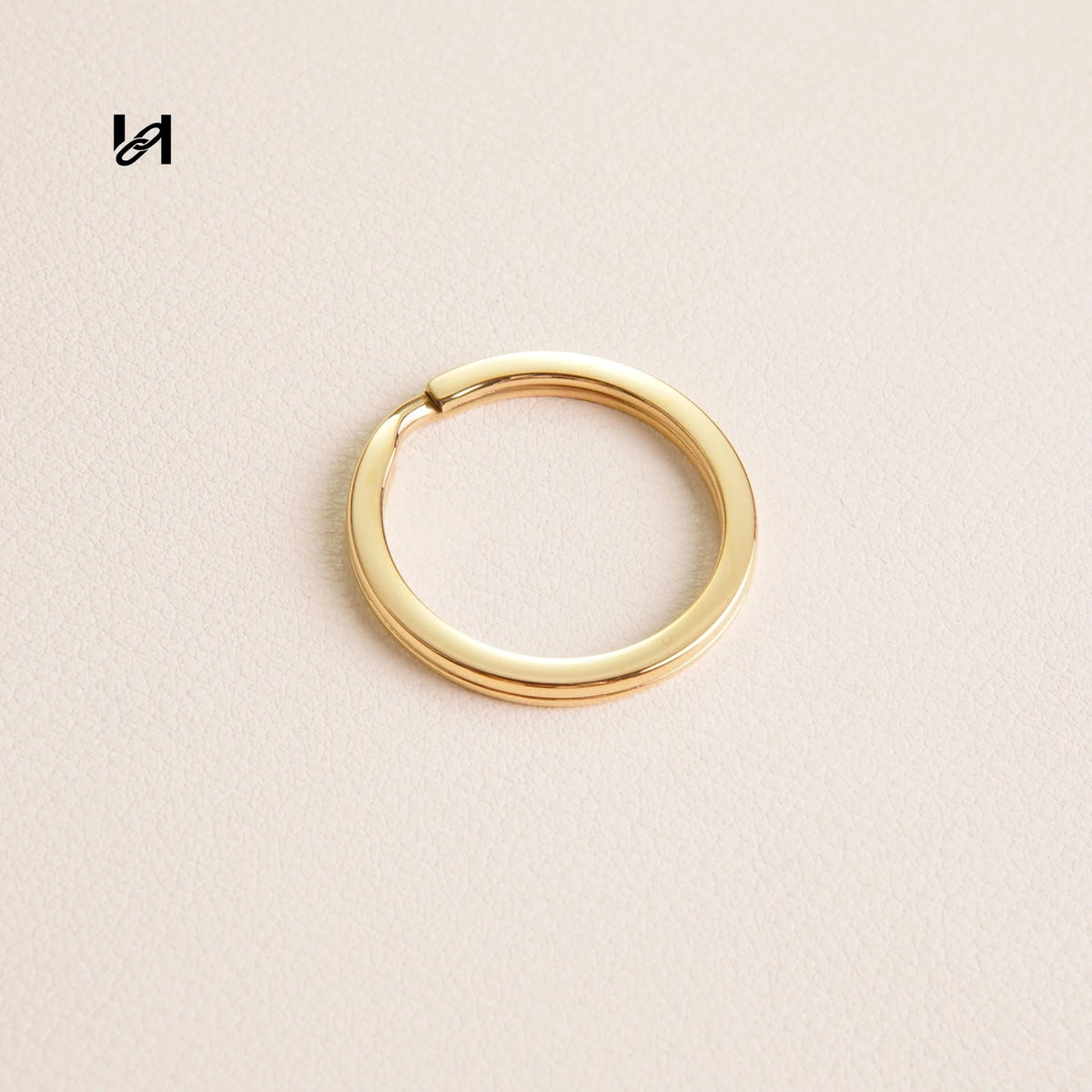Stainless Steel Leather Key Ring / Keychain Ring - 25mm-1pcs / gold - hardware