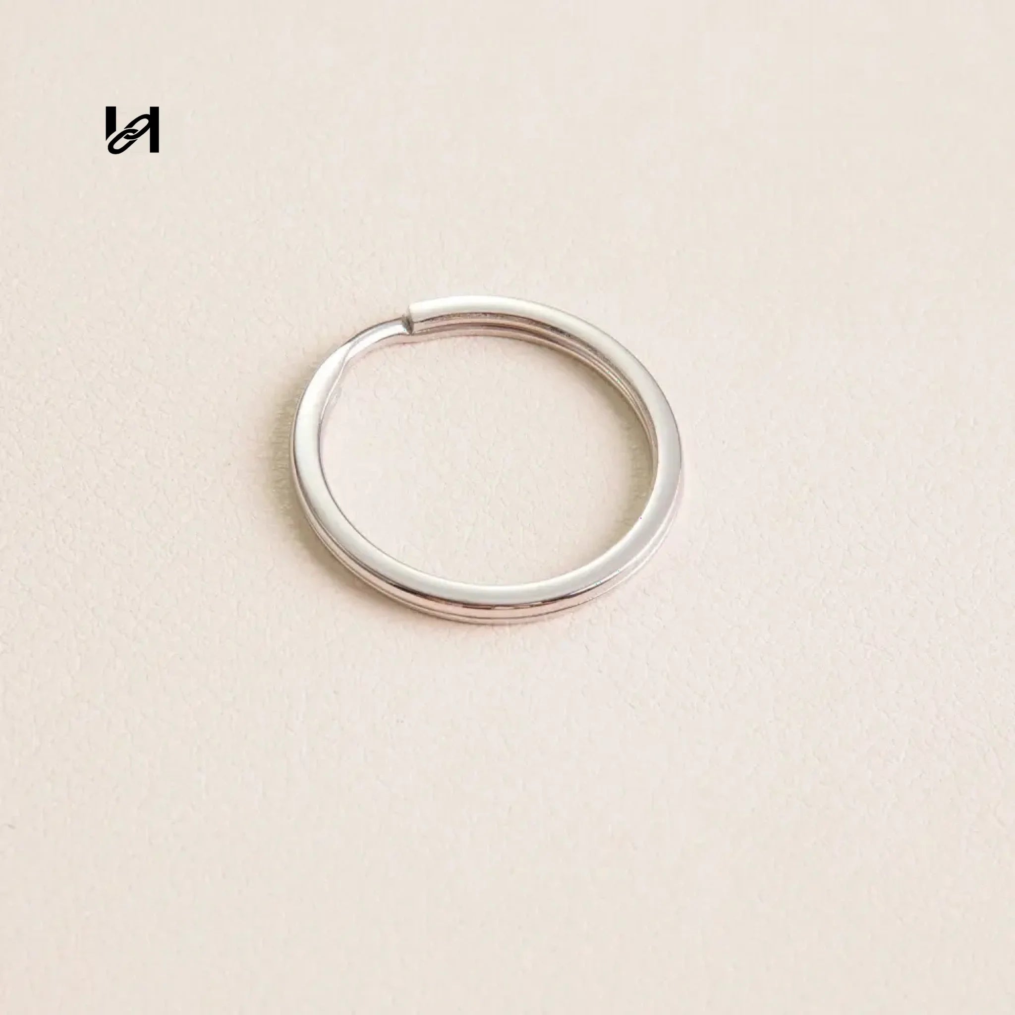 Flat o- ring - 25mm-1pcs / silver - hardware