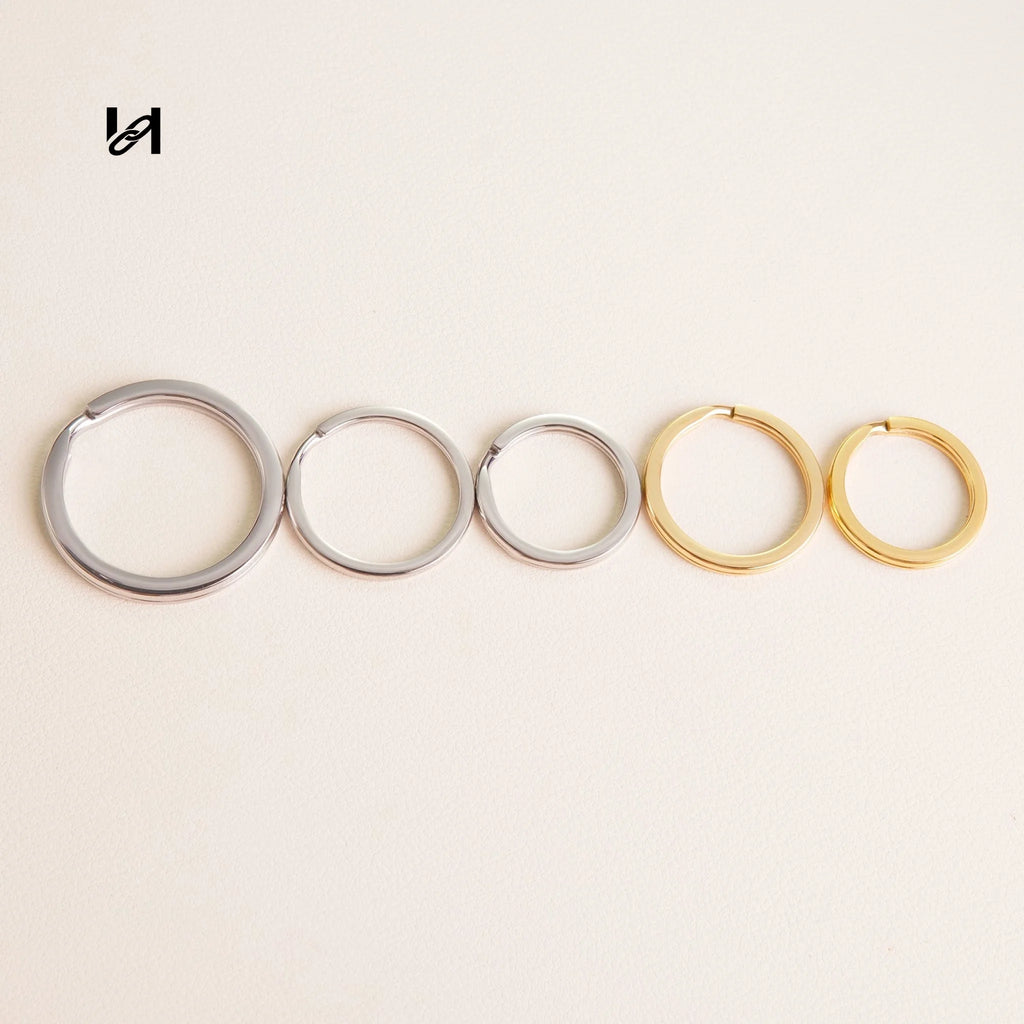 Stainless Steel Leather Key Ring / Keychain Ring - hardware