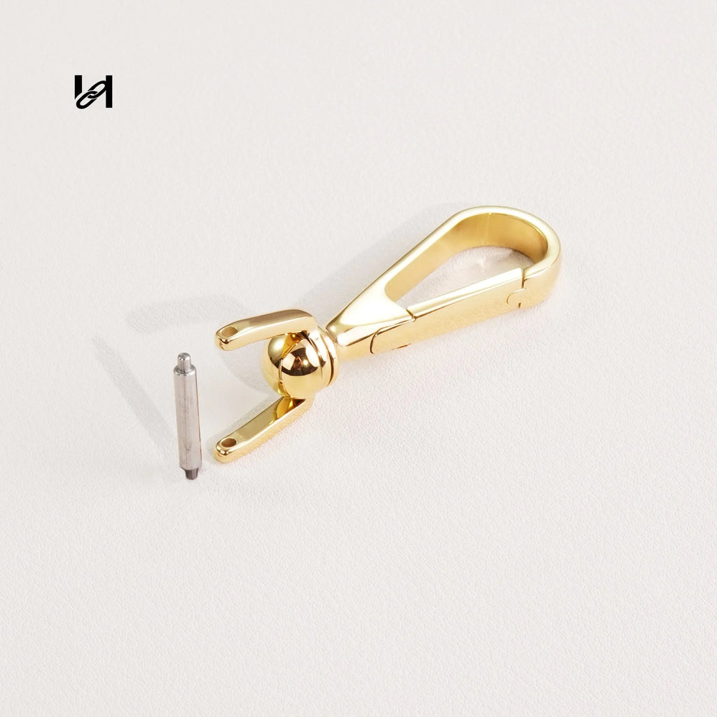 Stainless Steel Long Body Two-Piece Swivel Hooks - gold / 13MM - hardware