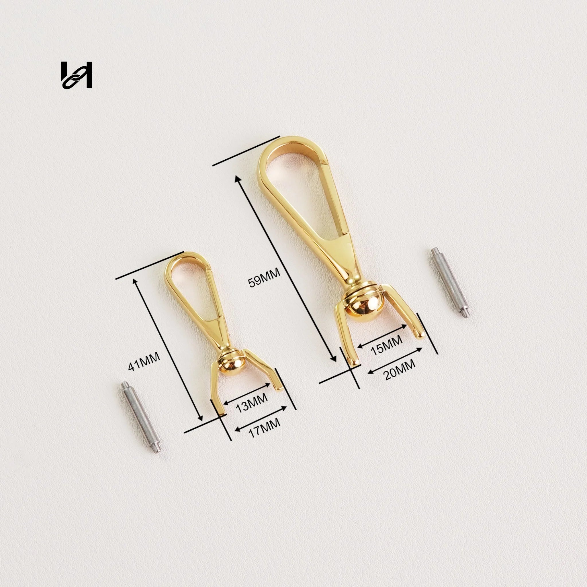 Stainless Steel Long Body Two-Piece Swivel Hooks - hardware