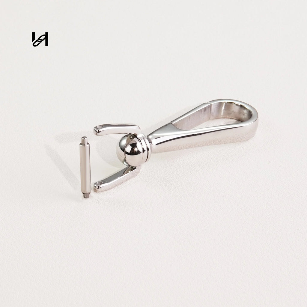 Stainless Steel Long Body Two-Piece Swivel Hooks - silver / 13MM - hardware