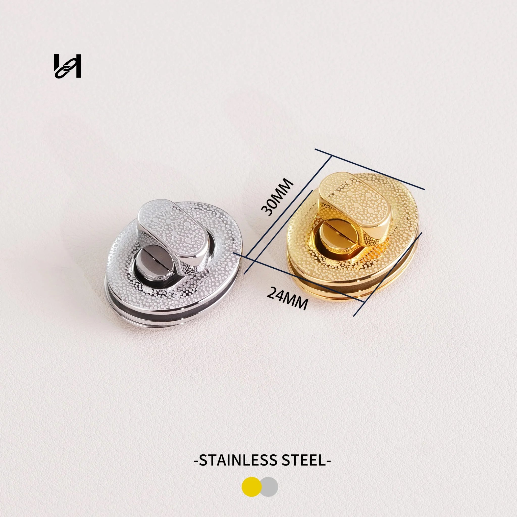 Stainless steel polka dot lock - hardware