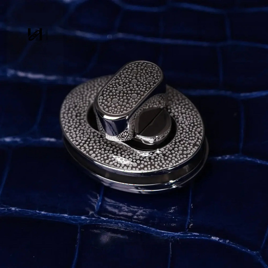 Stainless steel polka dot lock - Silver - hardware