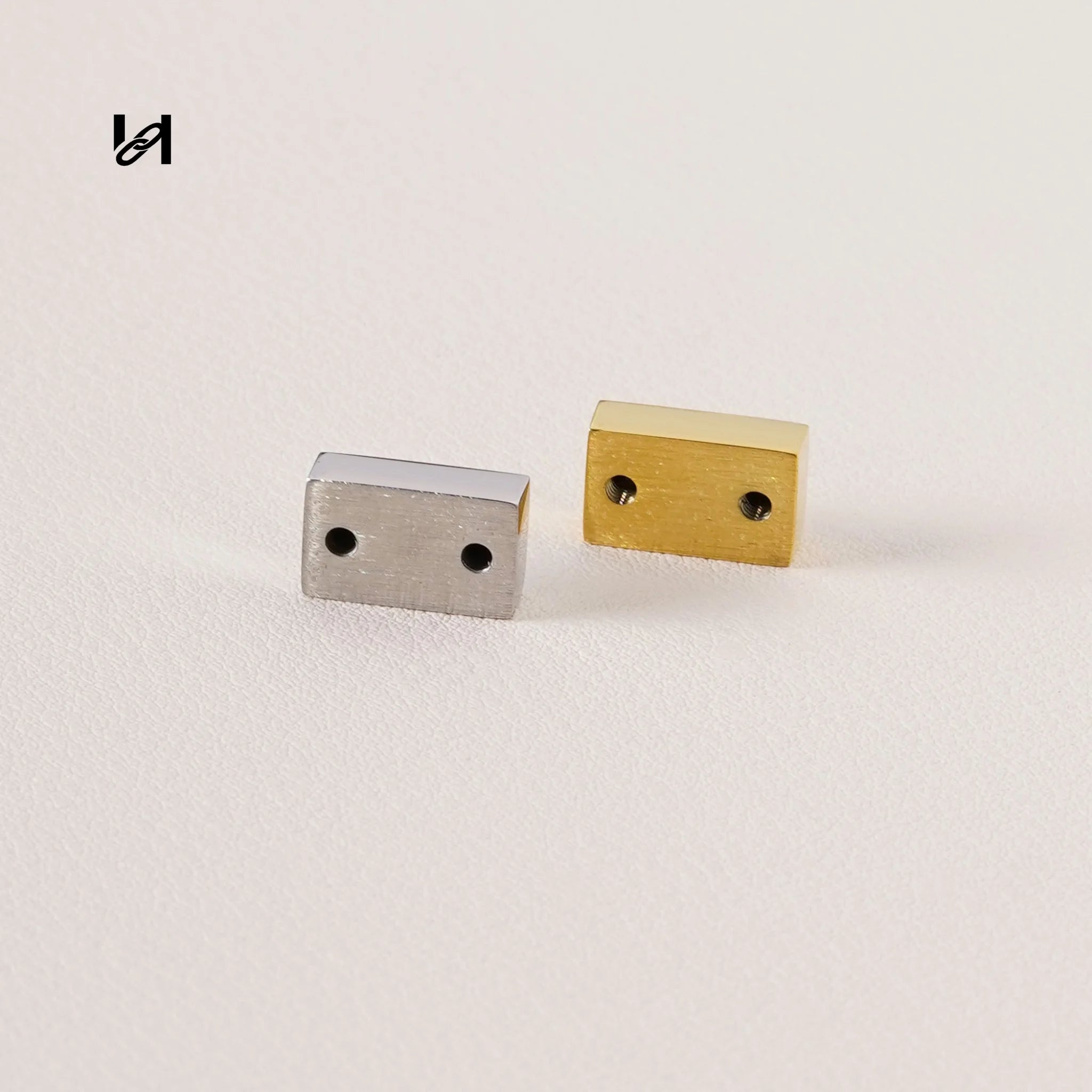 Stainless Steel Rectangular Bag Feet Studs 12.5x7.5mm – Gold & Silver Purse Bottom Protector Hardware - hardware