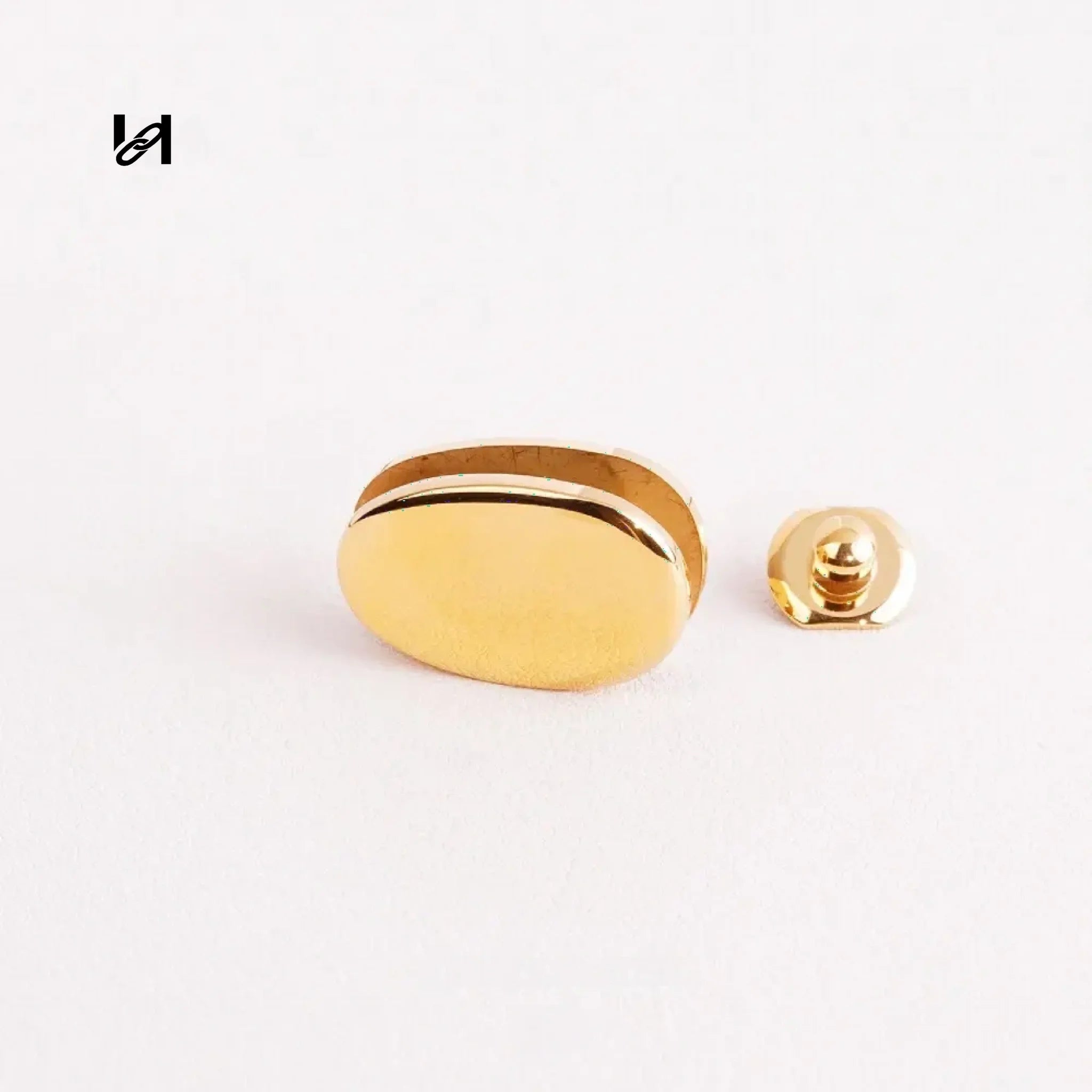 Stainless steel retro round lock - Gold - hardware