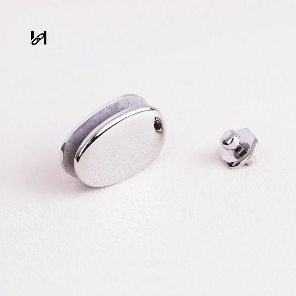 Stainless steel retro round lock - Silver - hardware