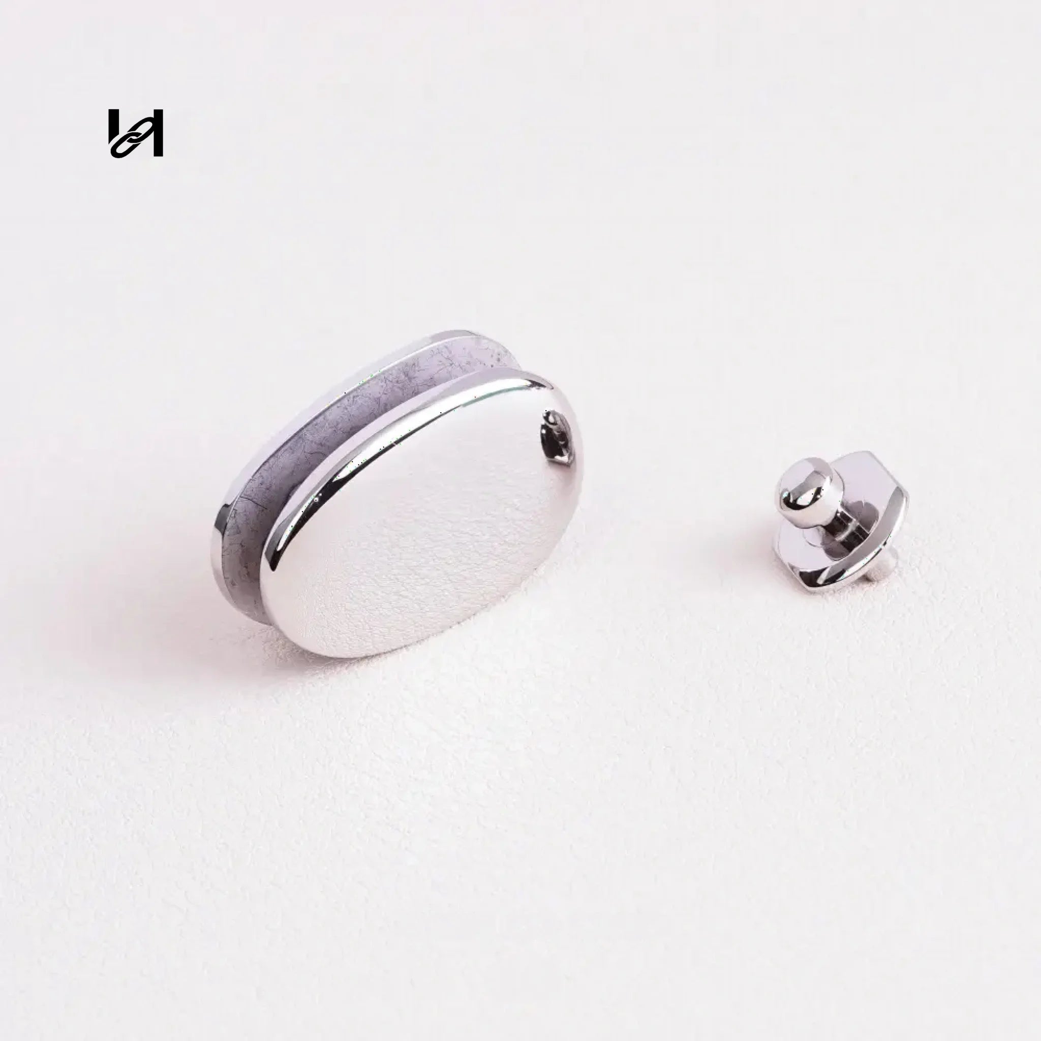 Stainless steel retro round lock - Silver - hardware