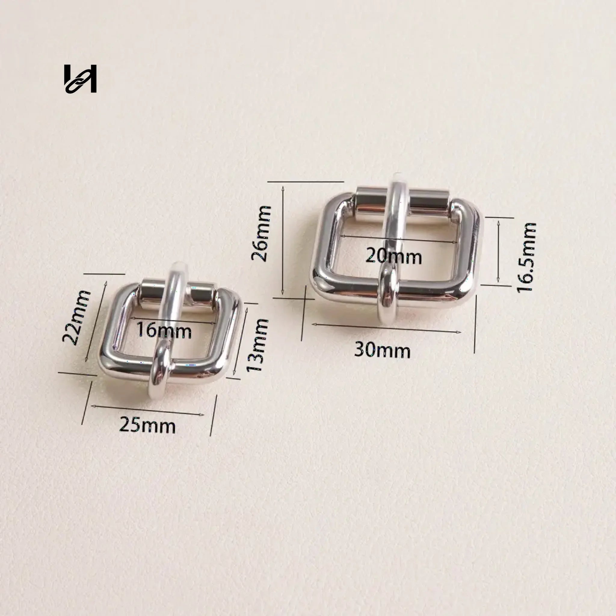 Stainless Steel Roller Buckle - 16mm-1pcs / Silver