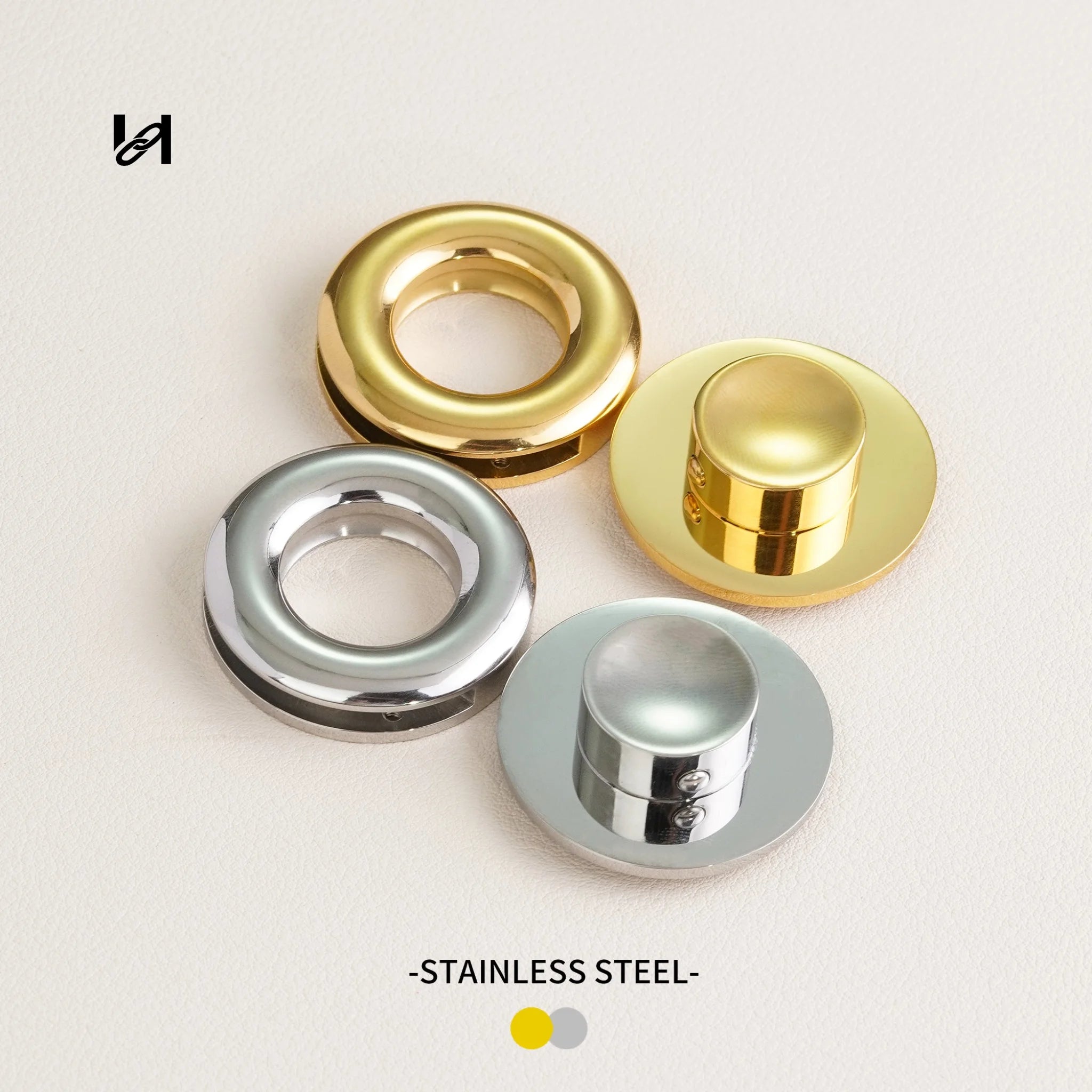 Stainless steel round snap lock - hardware