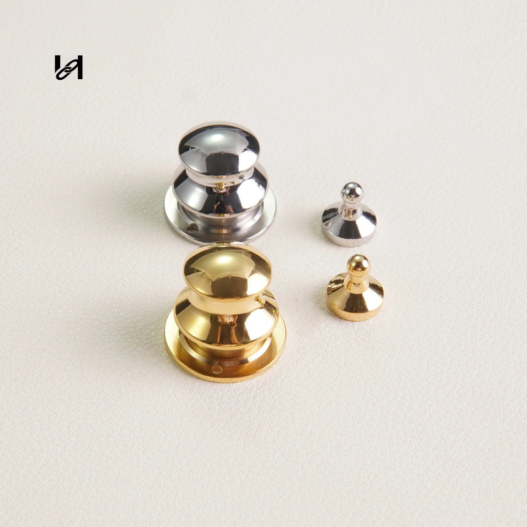 Stainless Steel Round Turn Twist Locks – Durable Hardware for Handbags & Leather Accessories - hardware