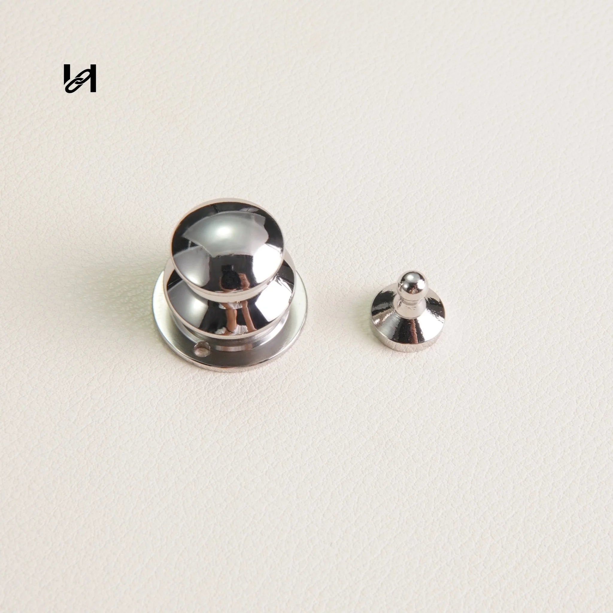 Stainless Steel Round Turn Twist Locks – Durable Hardware for Handbags & Leather Accessories - Flat / Silver - hardware