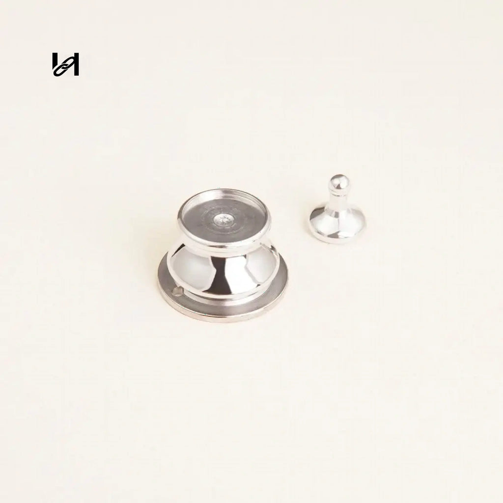 Cap spring lock - Insert leather / Silver - hardware