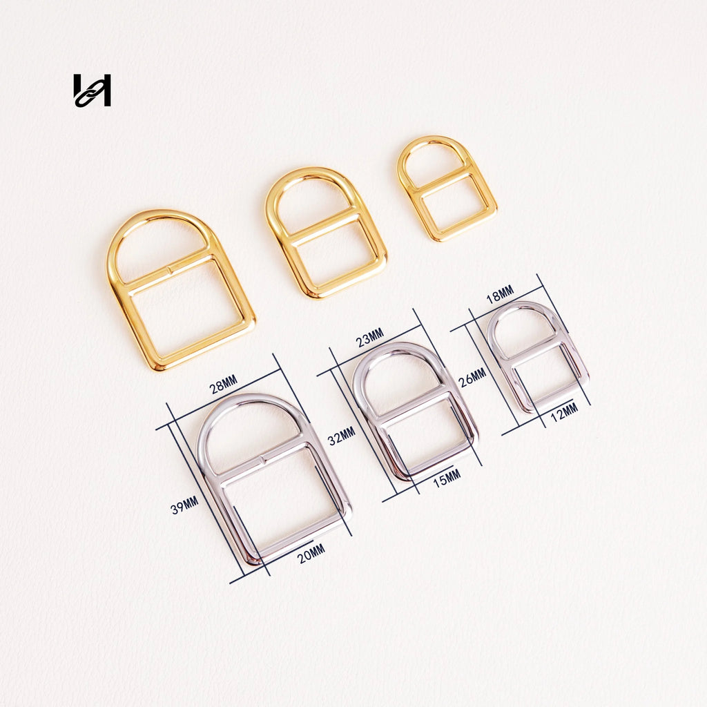 Stainless steel Square conjoined D shape ring - hardware
