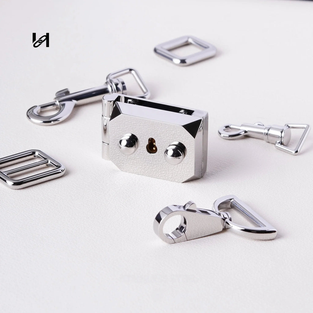 Stainless Steel Square Flip Lock Closure for Briefcases - hardware