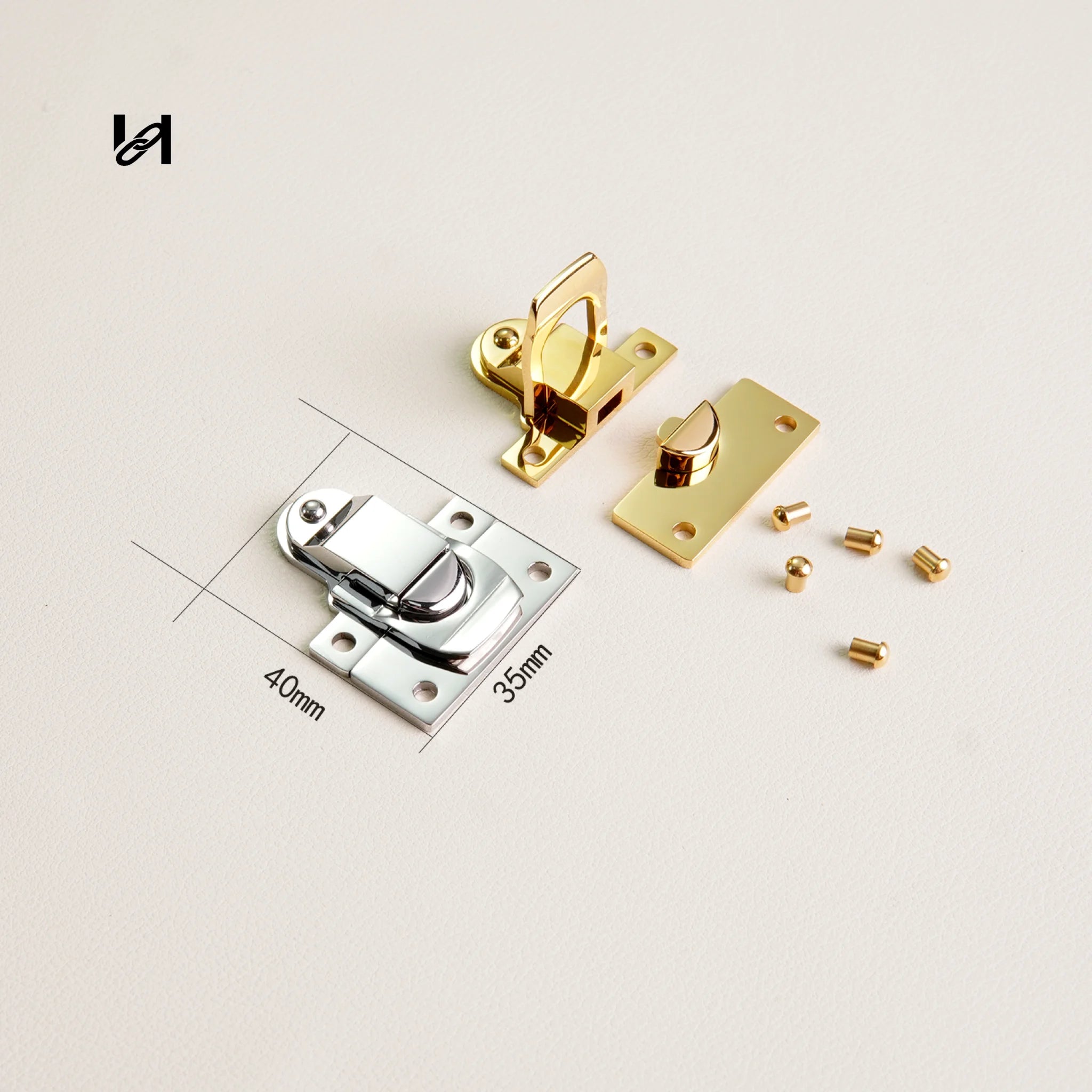 Stainless Steel Square Latch Lock for Trunks & Cases - hardware