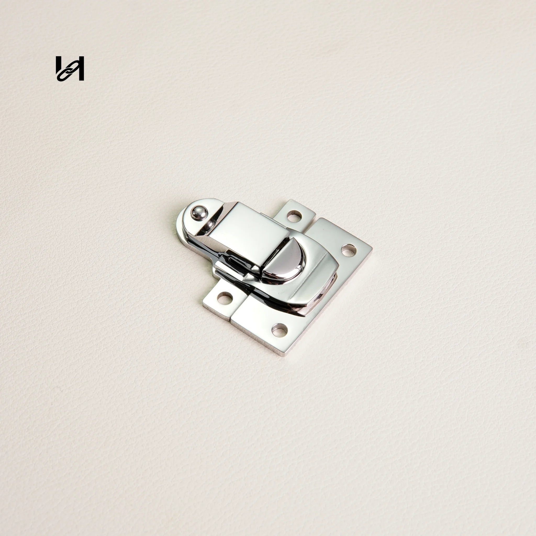 Stainless Steel Square Latch Lock for Trunks & Cases - Silver - hardware