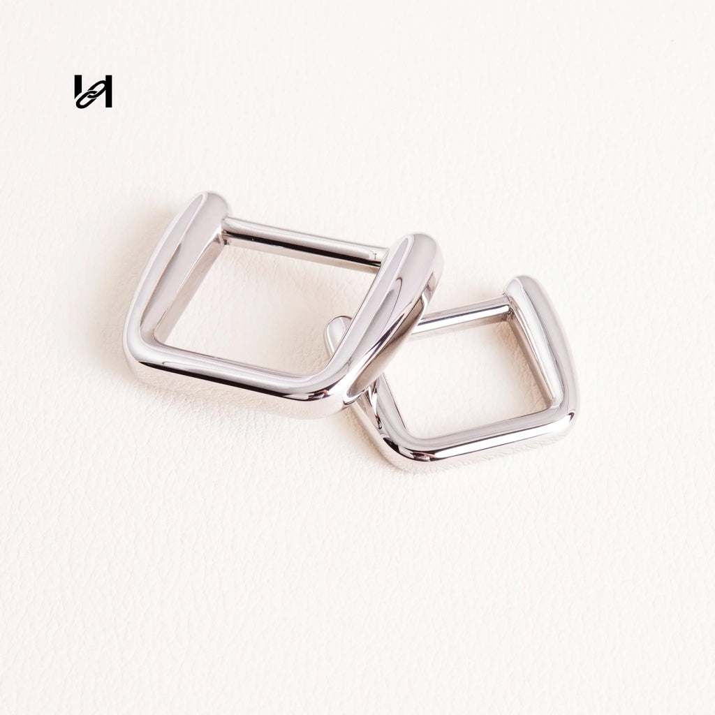 Stainless Steel Square Ring for Briefcase & Bag Handle – 316L Gold & Silver Hardware 20mm / 16mm Inner Width
