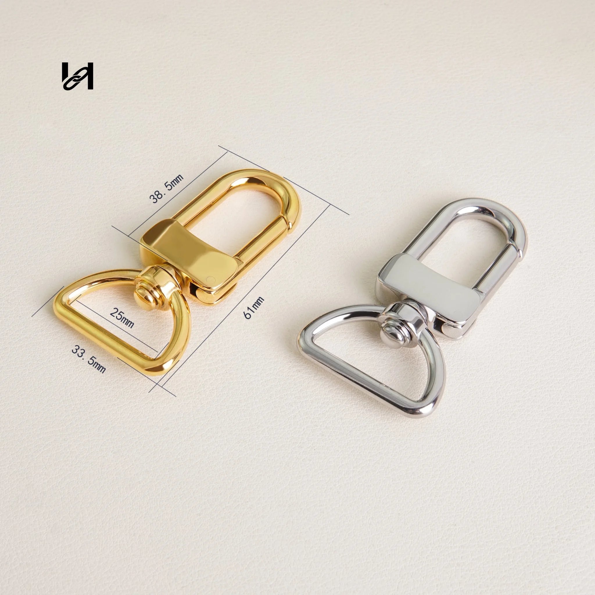 Stainless Steel Swivel Bolt Snap Hooks – Durable Hardware for Bags Leashes & Accessories - 25mm / silver - hardware