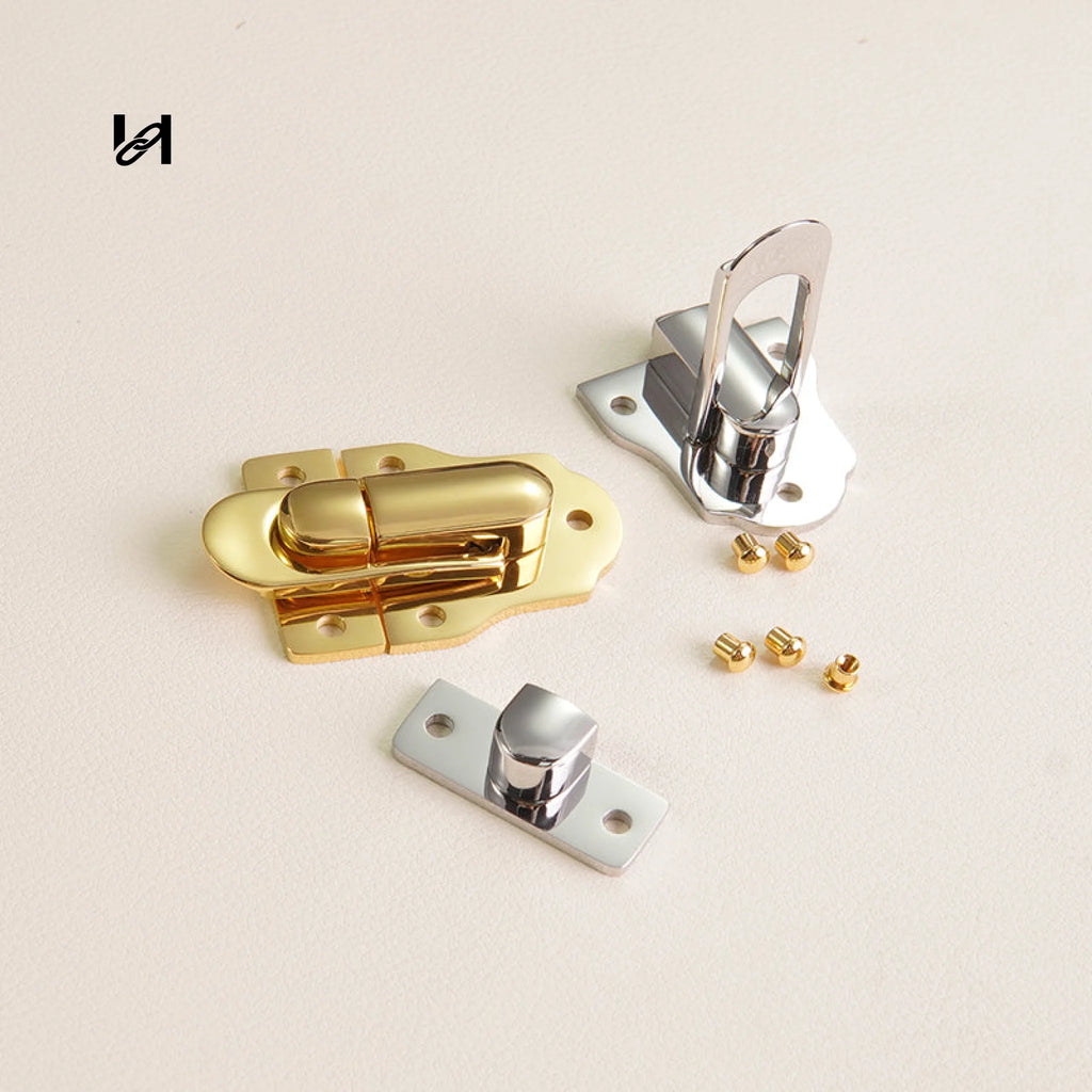 Stainless Steel Trunk Hinges & Locks Set - hardware