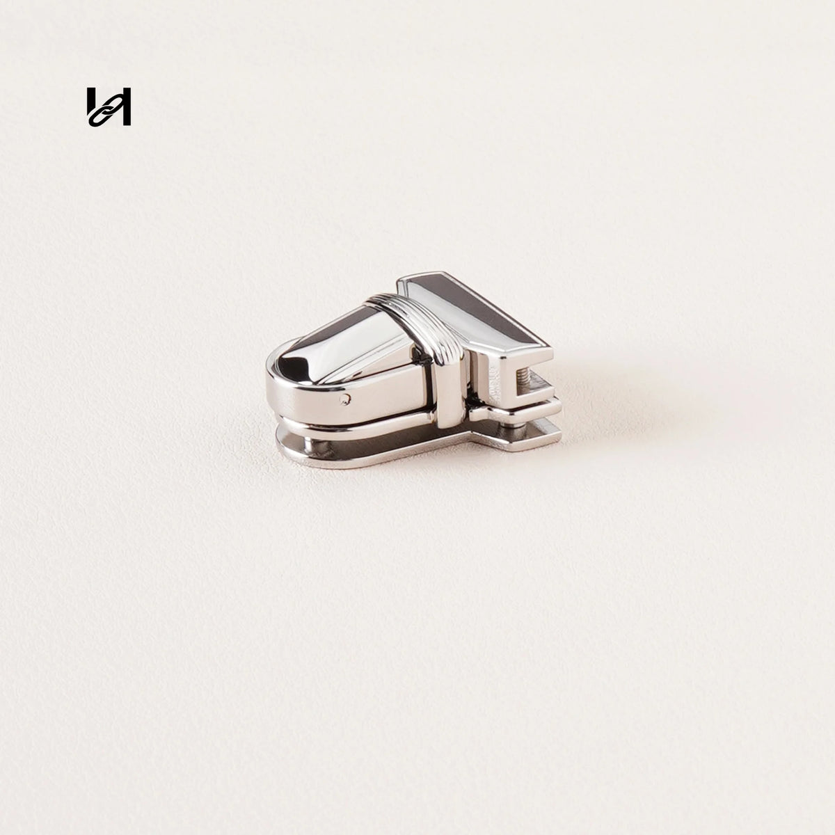 Mirror-polished stainless steel tuck lock clasp in gold and silver, 32mm, for handbags