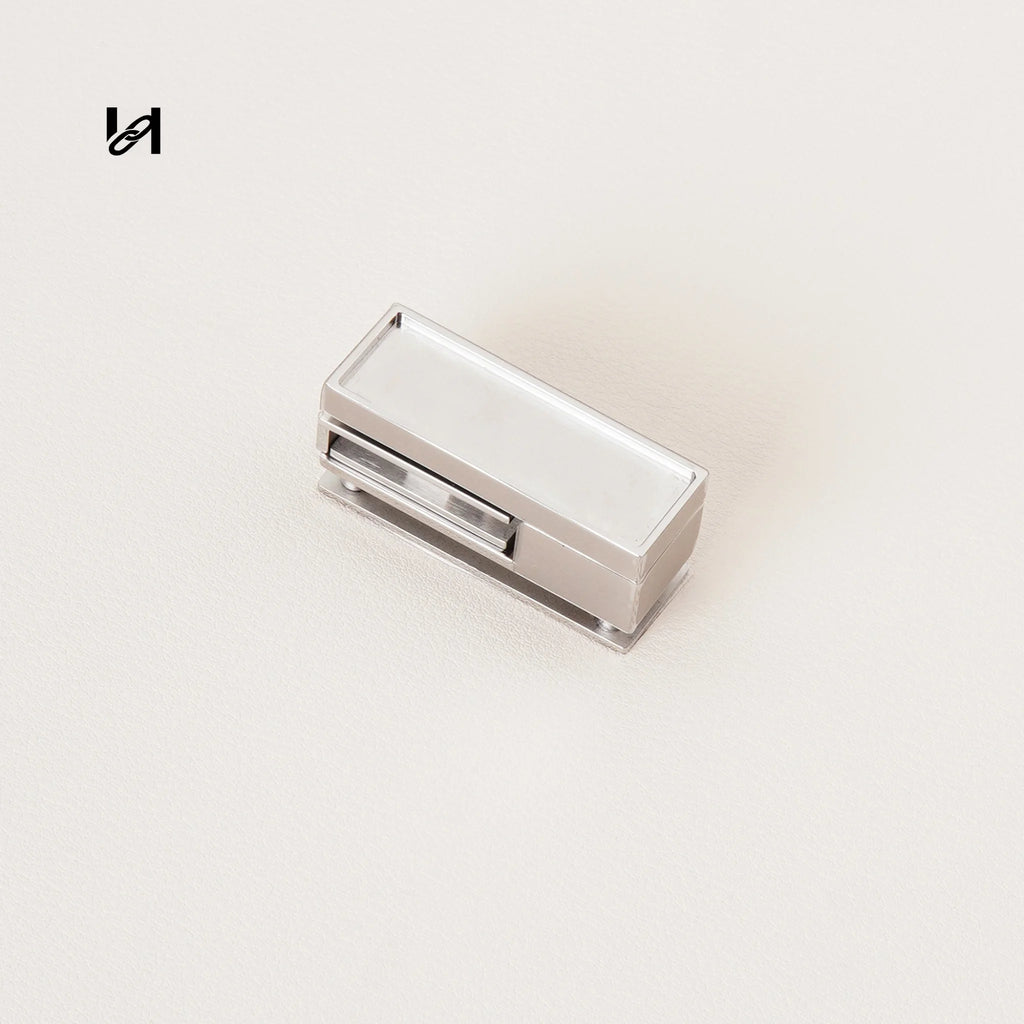 Slim mirror-polished stainless steel tuck lock clasp in gold, 44mm, for handbags