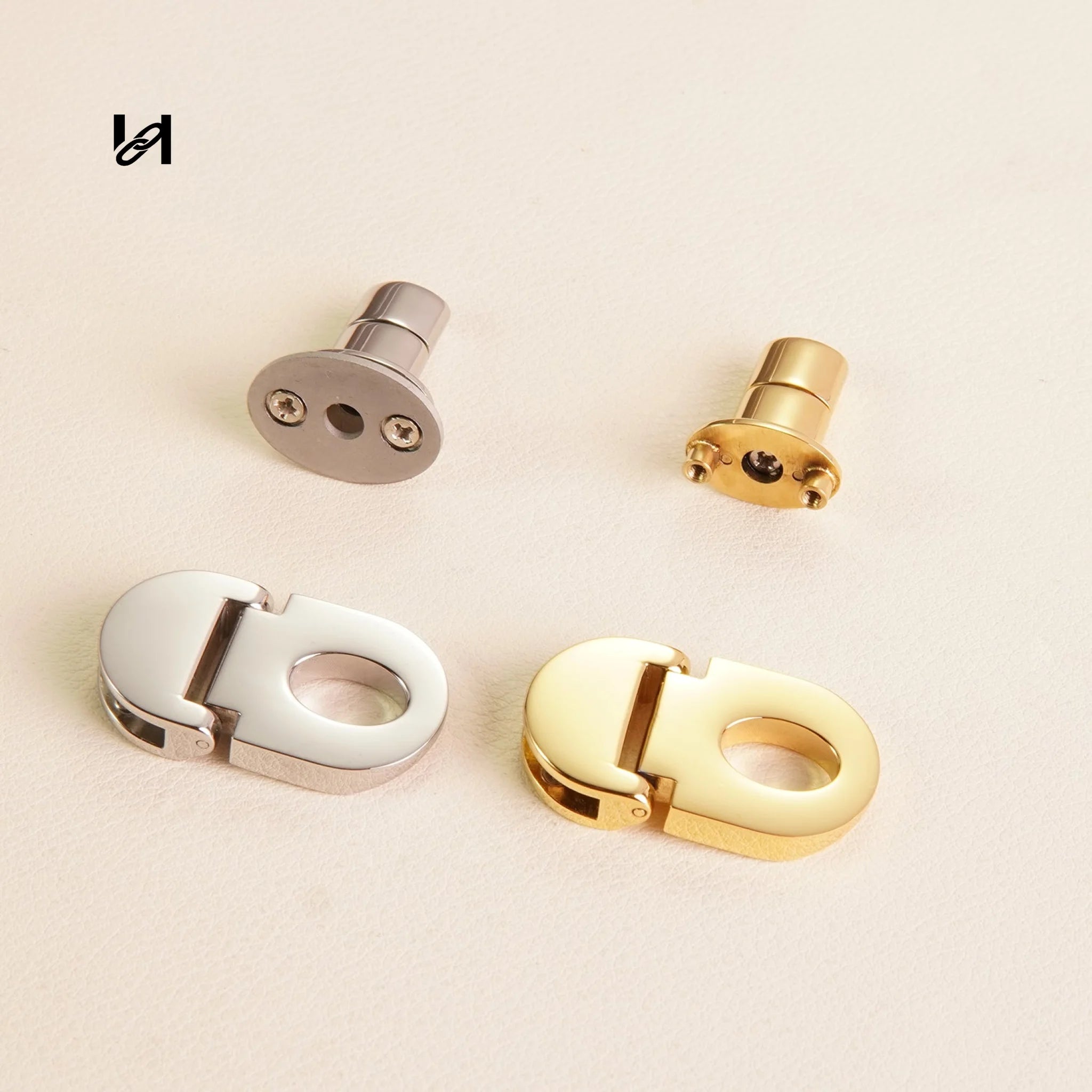 Stainless Steel Turn Locks for Leather Bags - hardware
