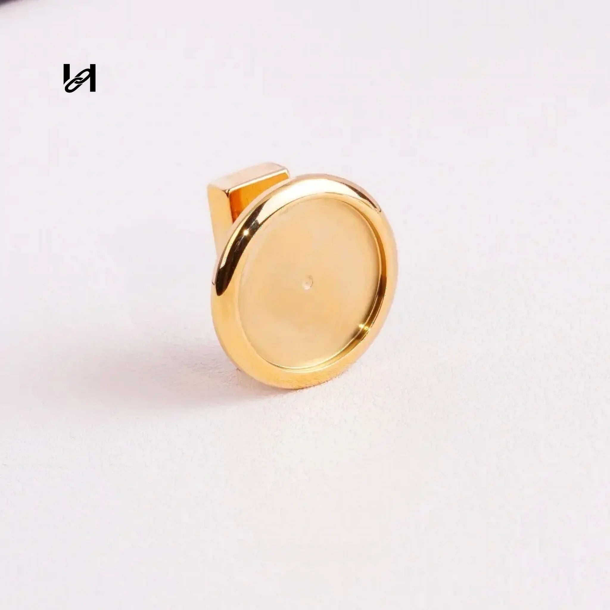 Stainless steel veneer groove lock - Gold / Circular groove - hardware