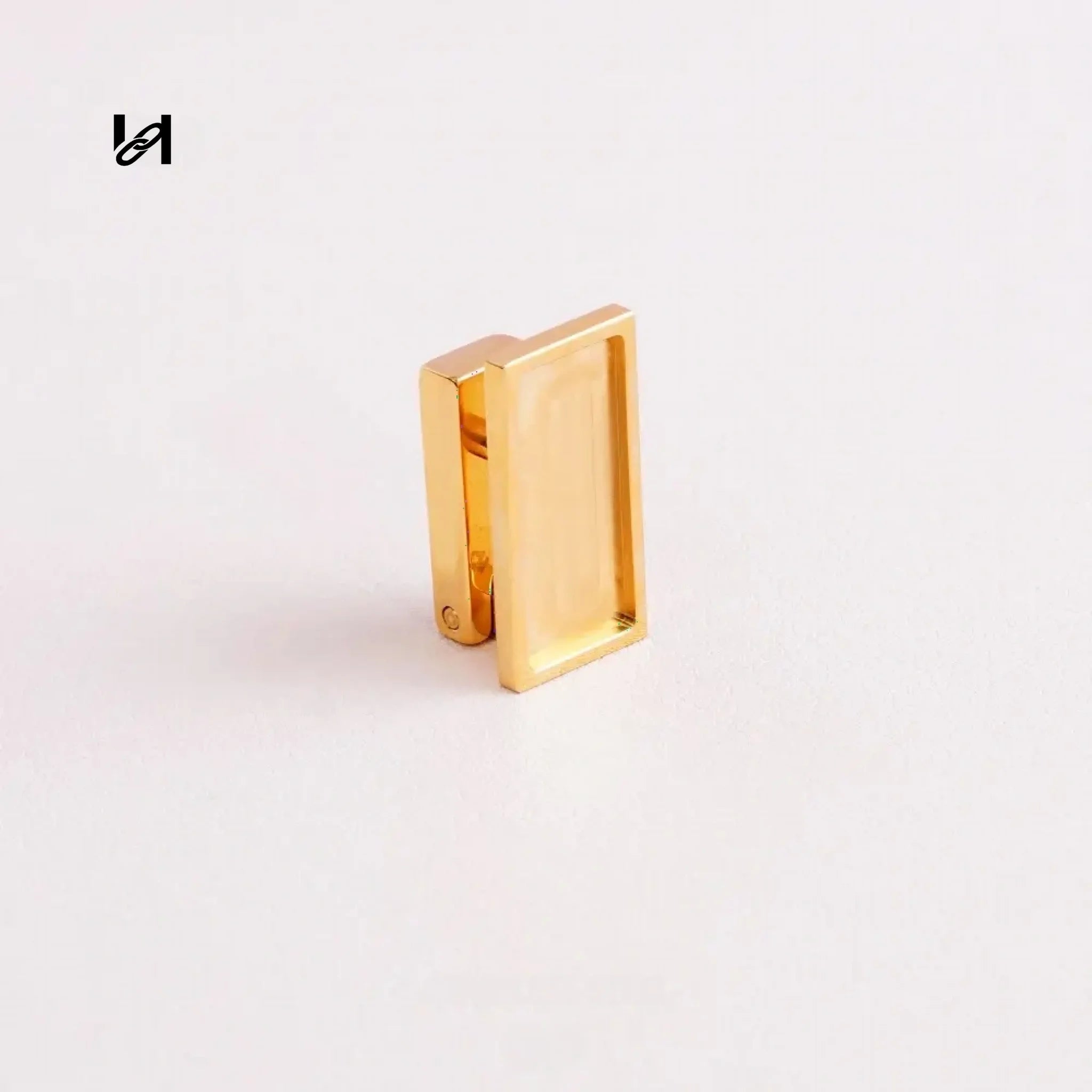 Stainless steel veneer groove lock - Gold / Rectangular groove - hardware