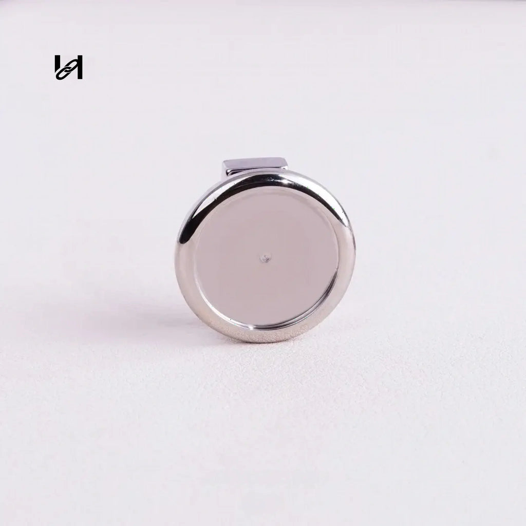 Stainless steel veneer groove lock - Silver / Circular groove - hardware