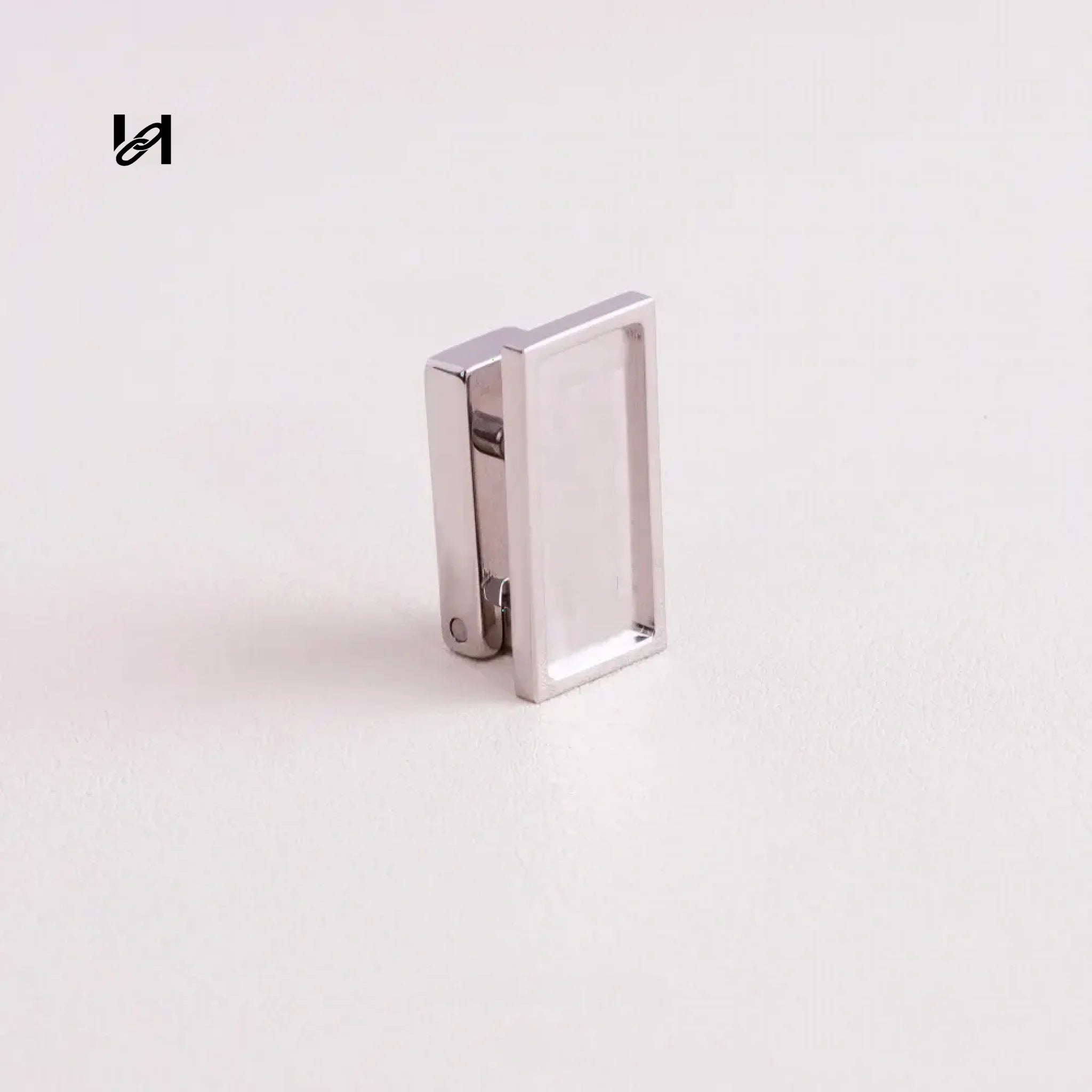 Stainless steel veneer groove lock - Silver / Rectangular groove - hardware