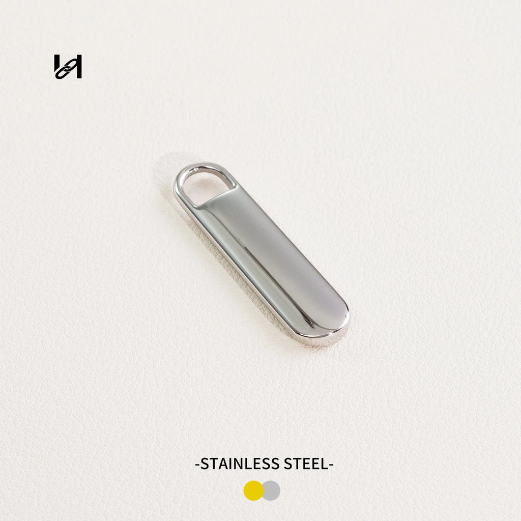 Stainless Steel Zipper Pull – Replacement Zipper Slider Tab for Bags | Gold & Silver 35mm - hardware