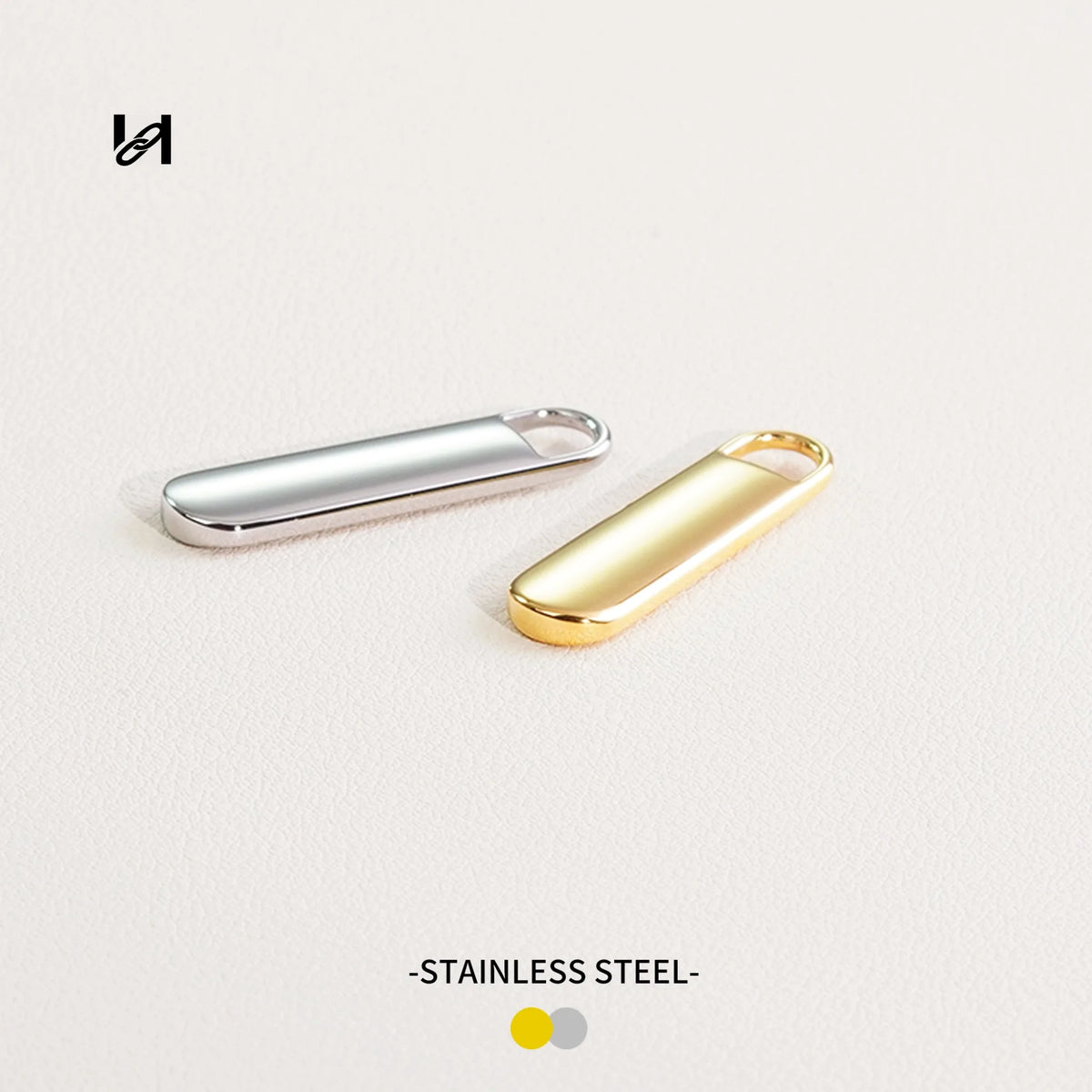 Stainless Steel Zipper Pull – Replacement Zipper Slider Tab for Bags | Gold & Silver 35mm - hardware