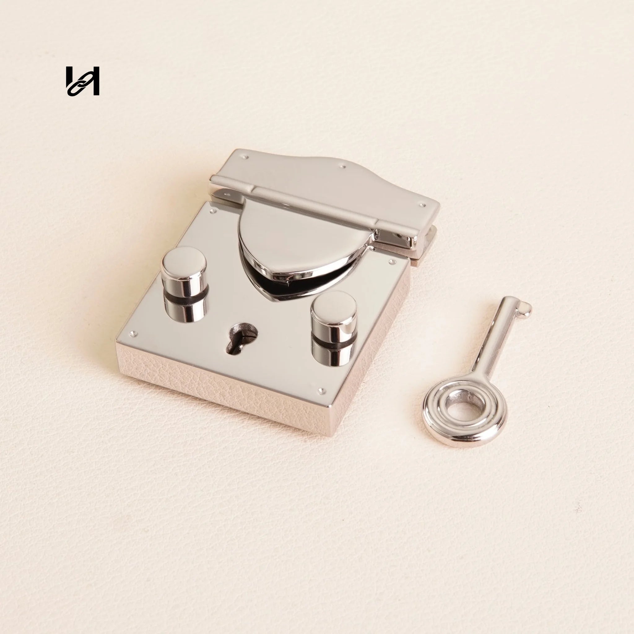 Vintage Square-Lock with Key - hardware