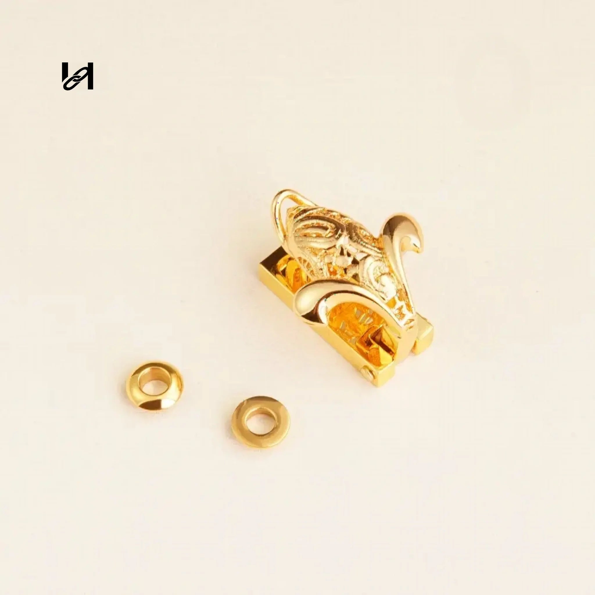 vintage style brass flower lockclouser-I - O - hardware