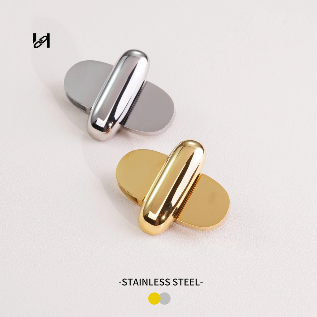 Vintage-Style Stainless Steel Twist Locks - hardware