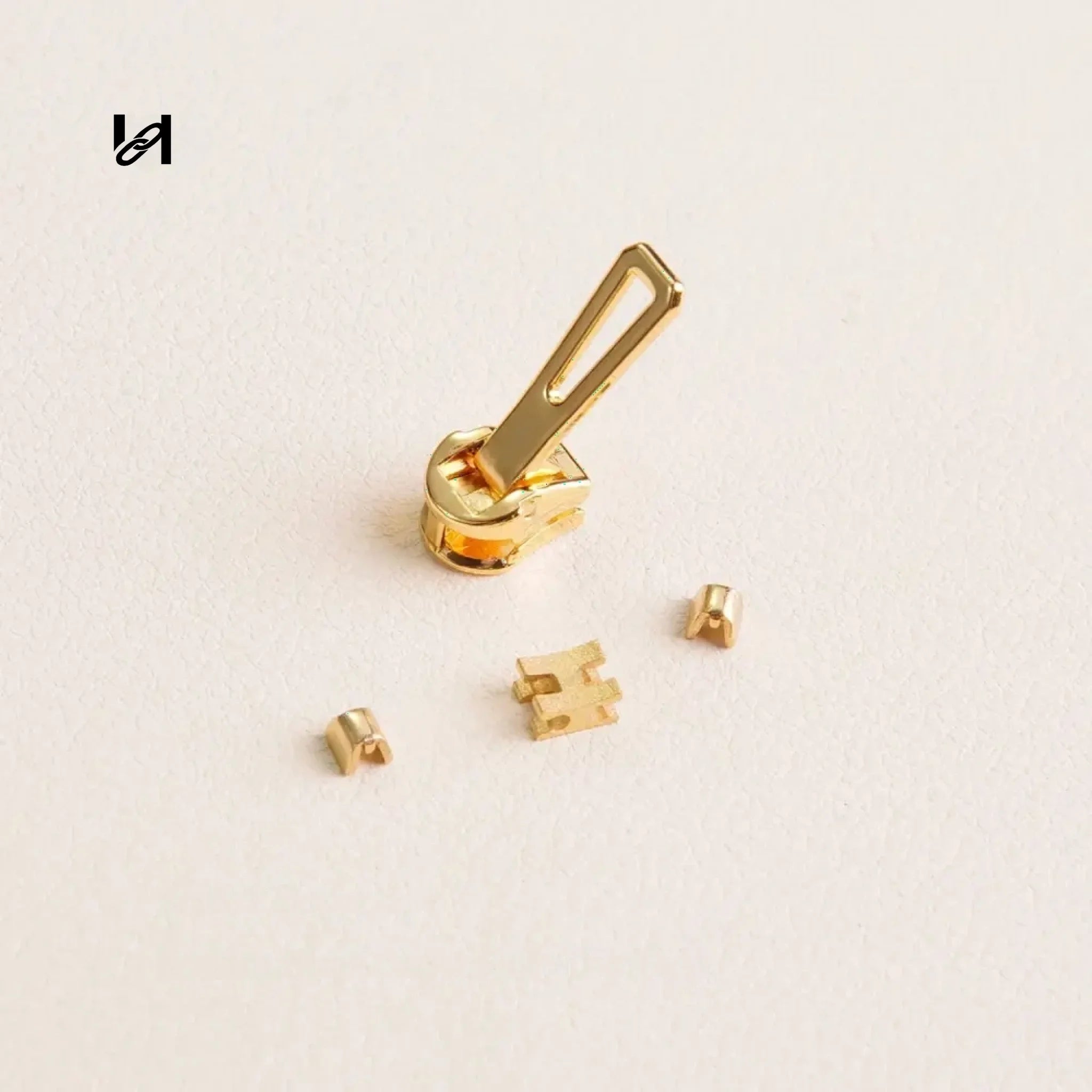 Wallet Zipper Set - Gold - hardware