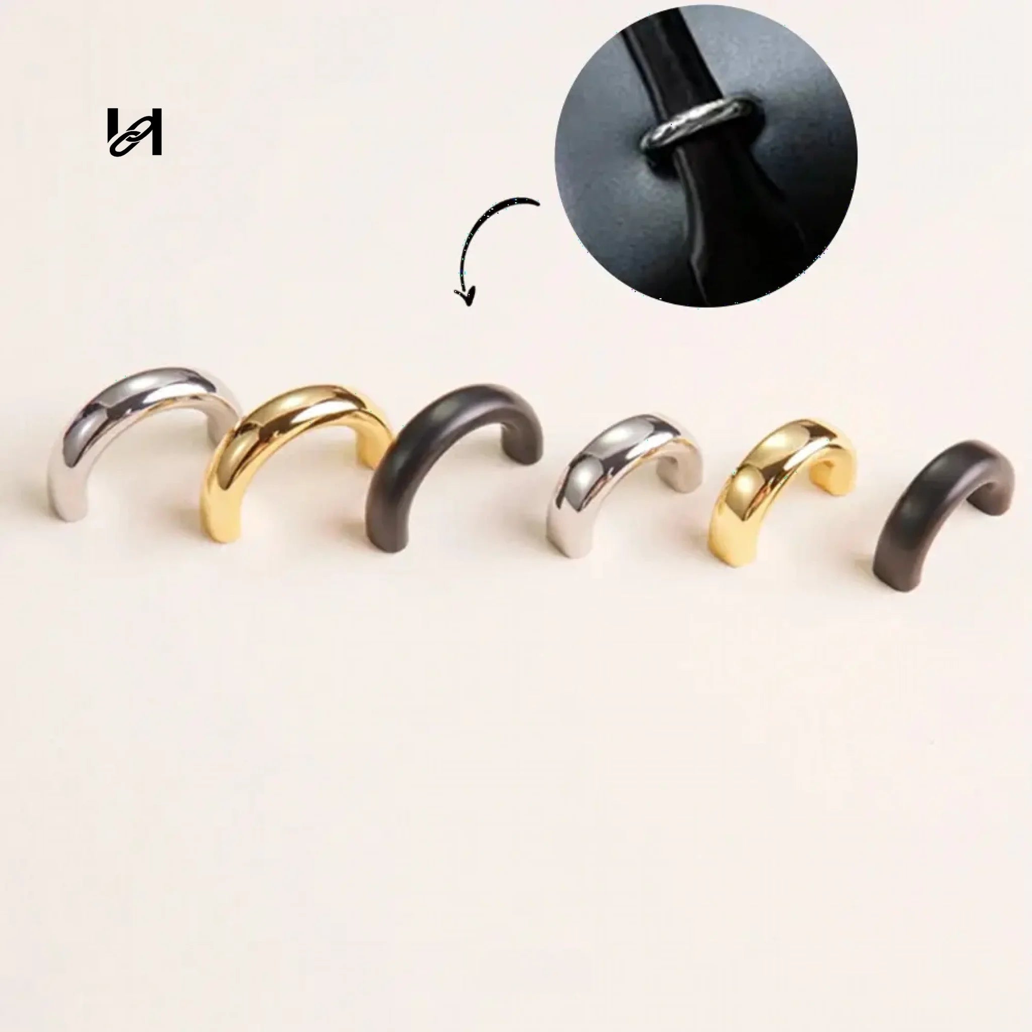 Zinc Alloy Arc Handle Holder - hardware
