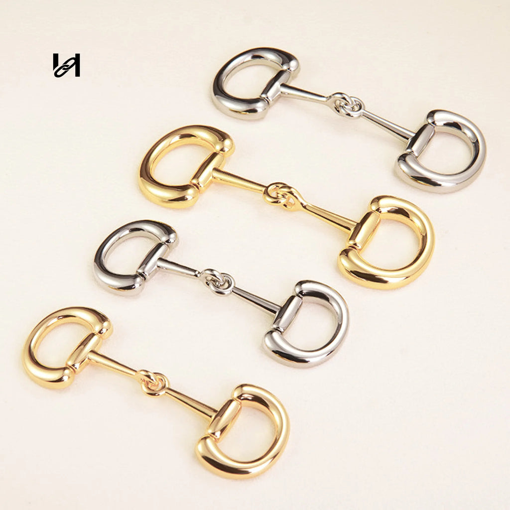 Zinc Alloy Horsebit Lock Closures for Bags - hardware