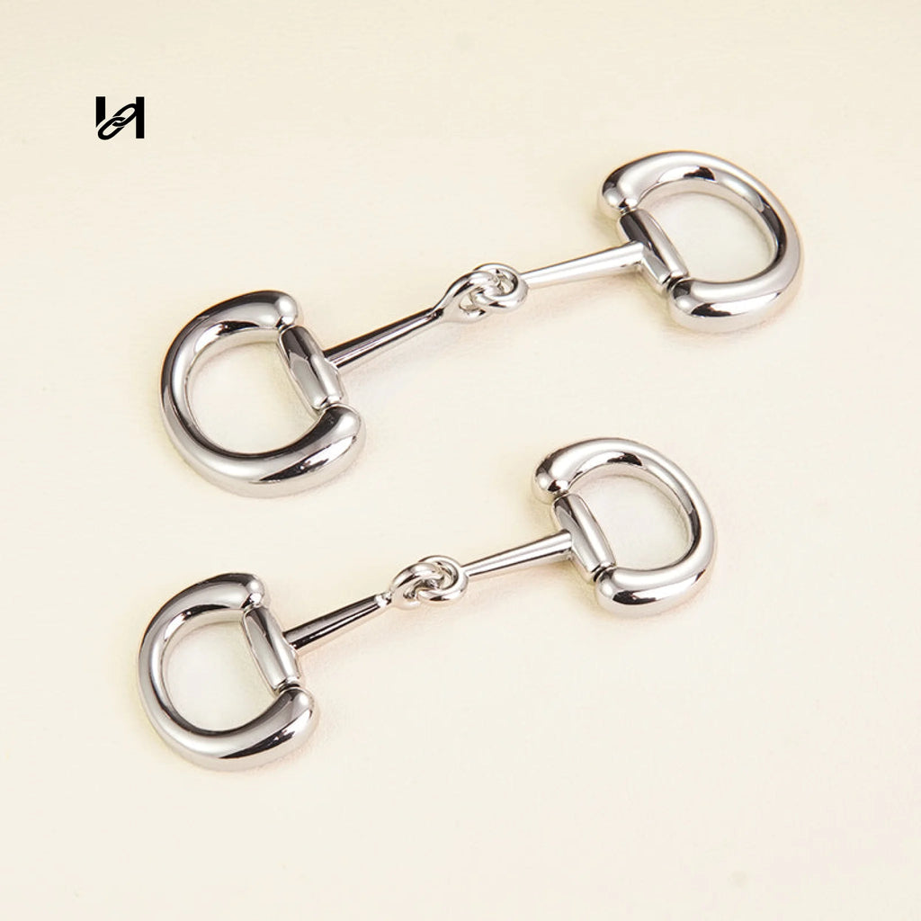 Zinc Alloy Horsebit Lock Closures for Bags - Small（one piece） / Silver - hardware